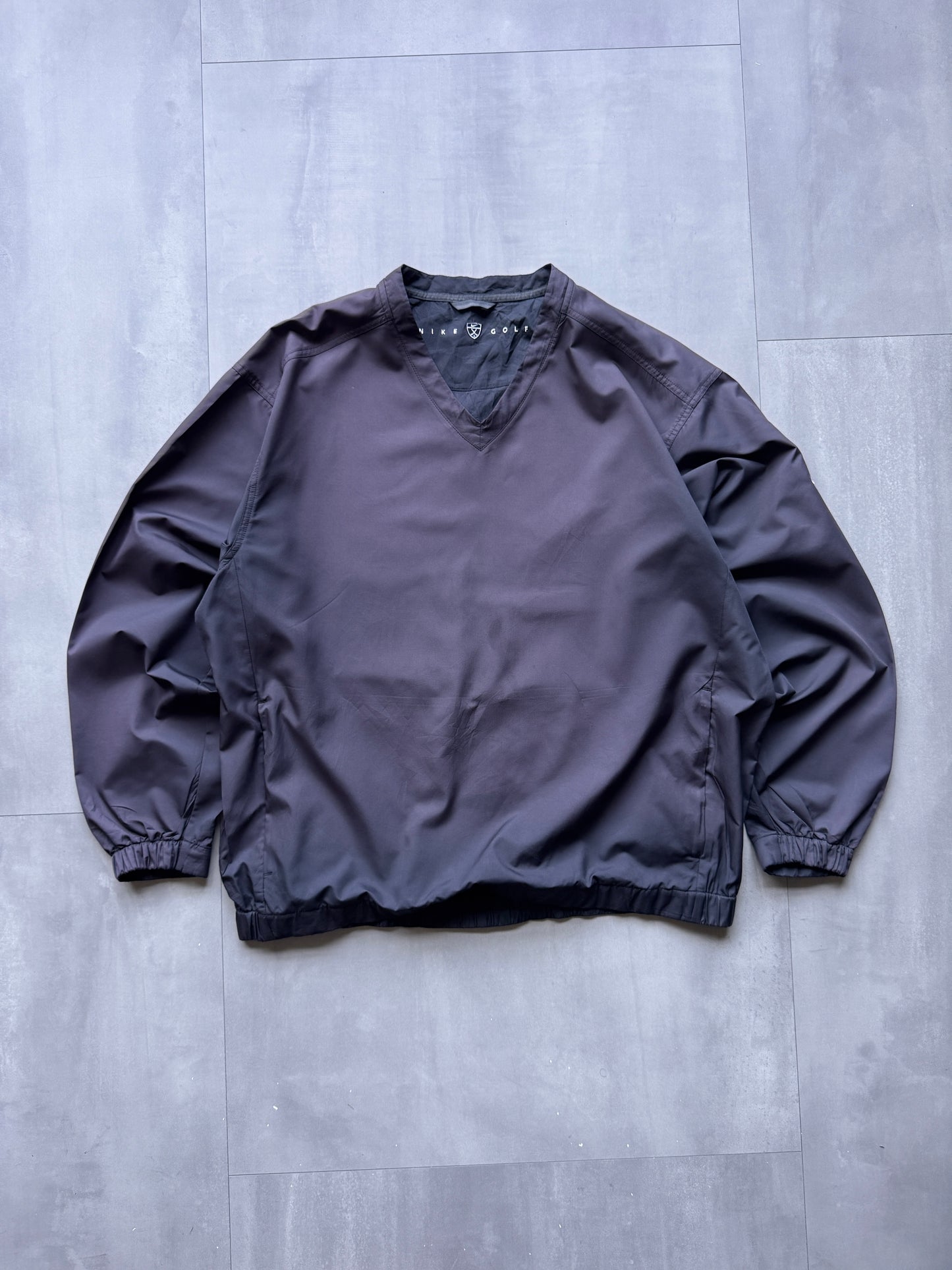 VINTAGE NIKE GOLF DARK GREY WINDBREAKER - L