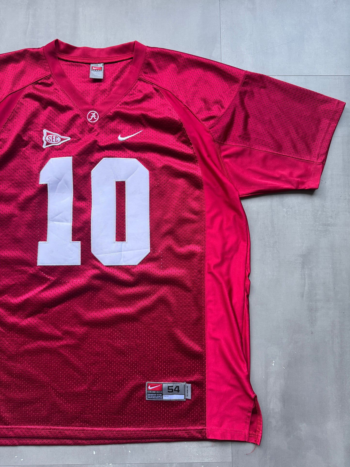 VINTAGE NIKE ALABAMA CRIMSON TIDE MCCARON RED JERSEY - XXL