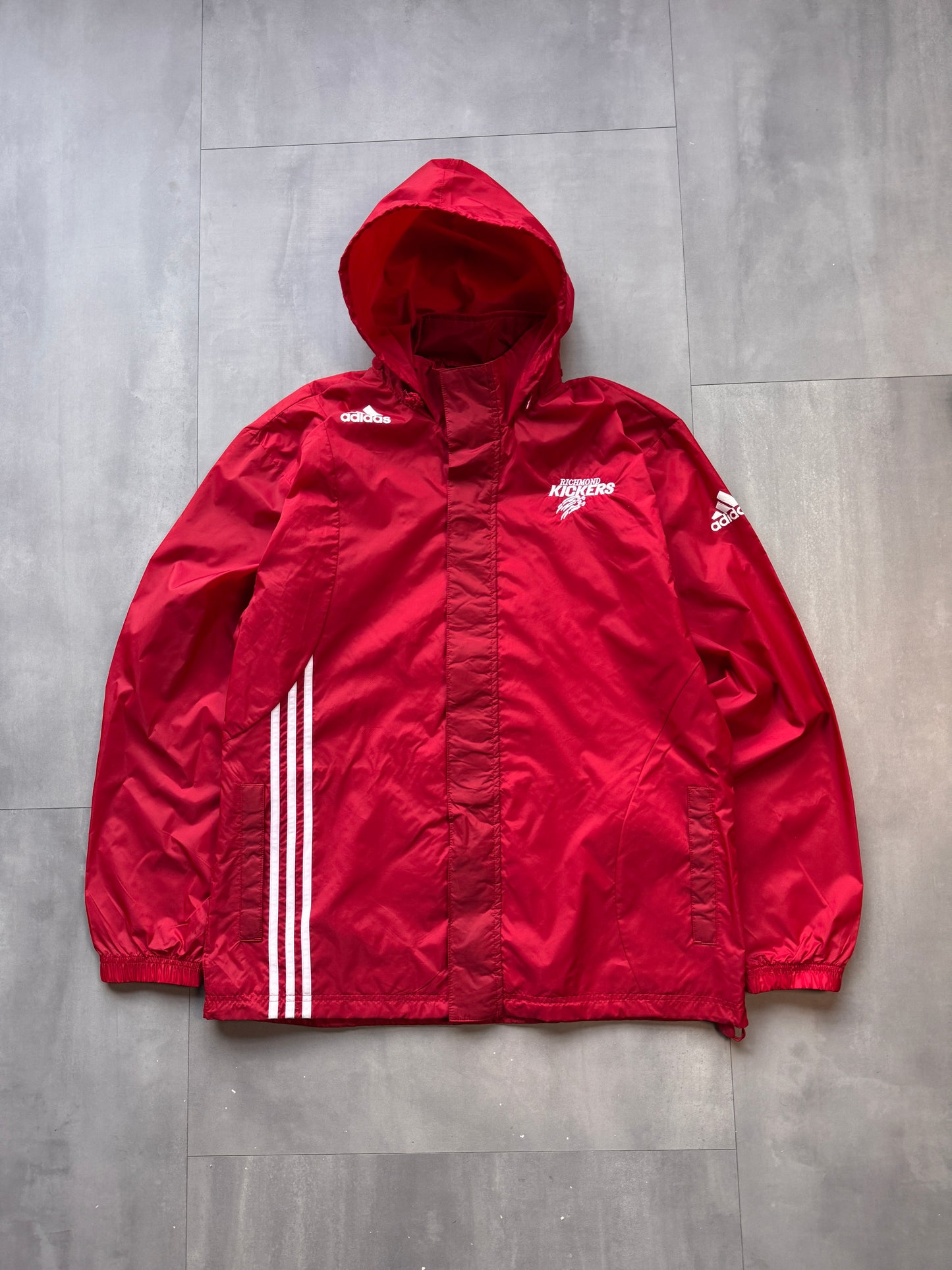 VINTAGE ADIDAS RICHMOND KICKERS RED TRACK JACKET - XL