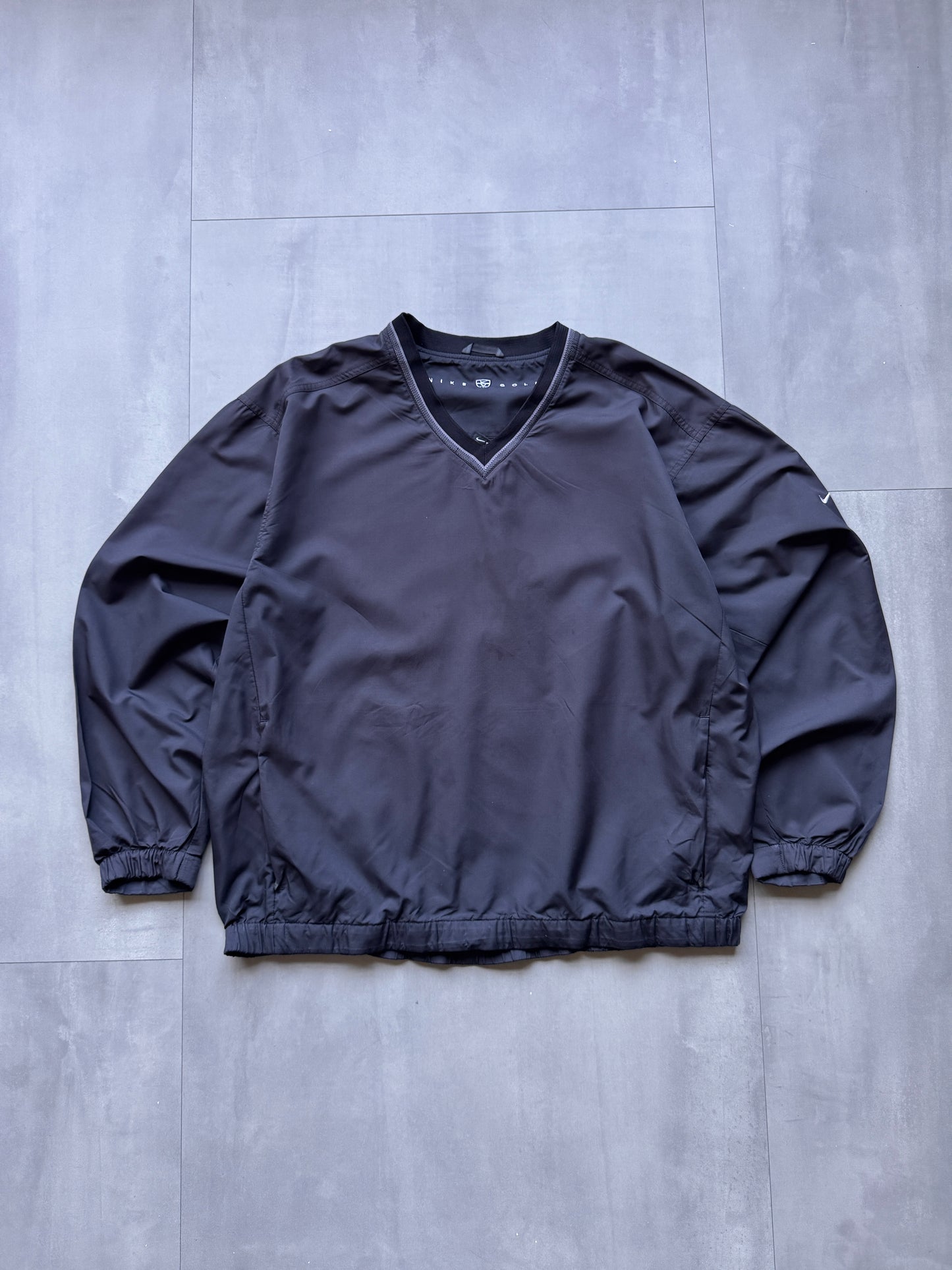 VINTAGE NIKE GOLF DARK GREY WINDBREAKER - L