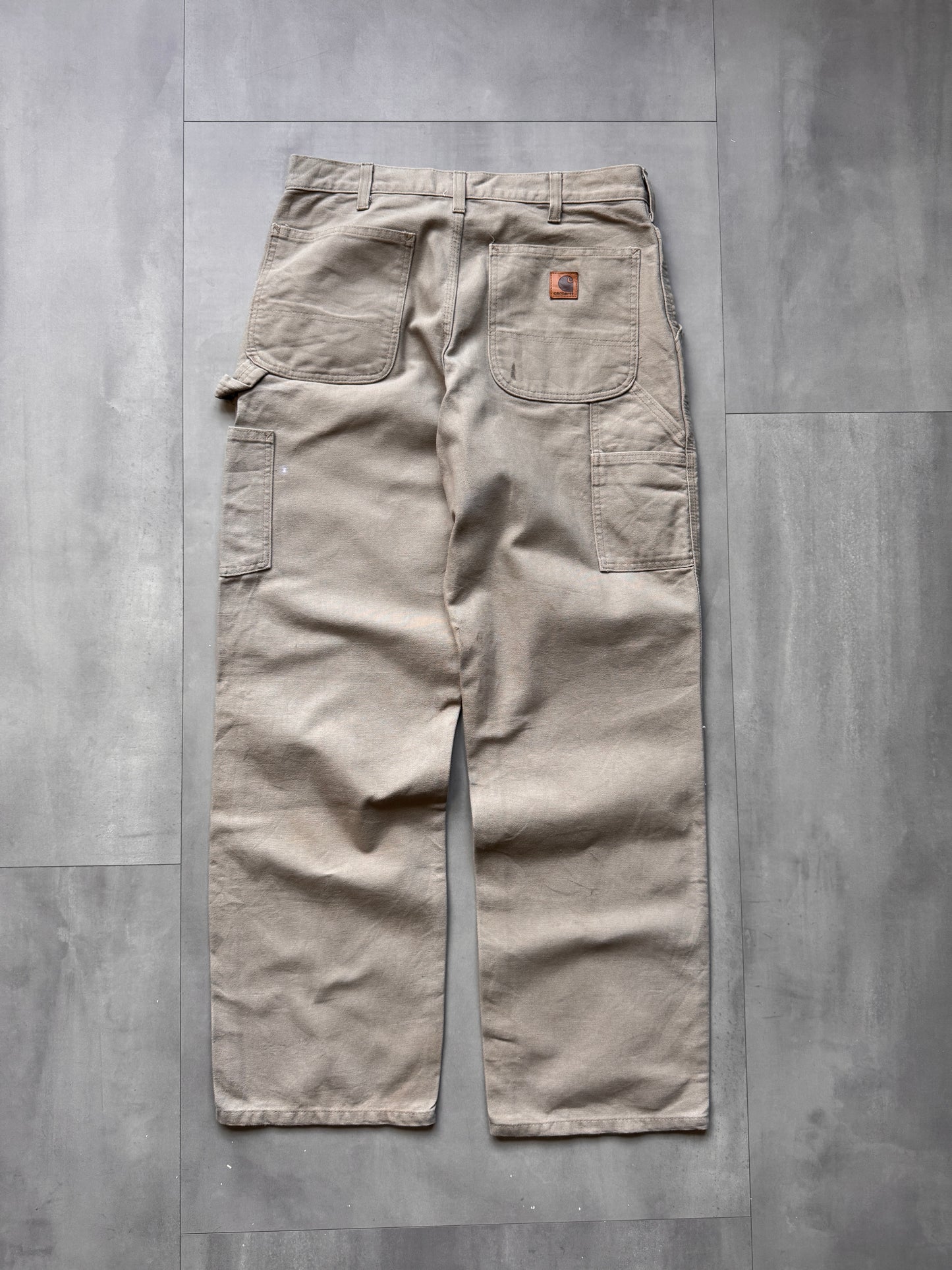 VINTAGE CARHARTT TAUPE CARPENTER PANTS - 32