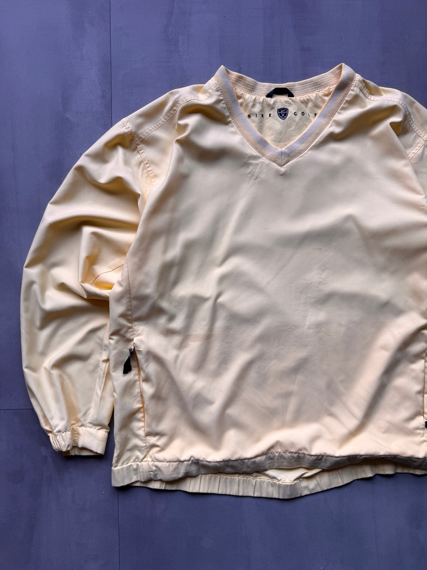 VINTAGE NIKE GOLF YELLOW WINDBREAKER - L