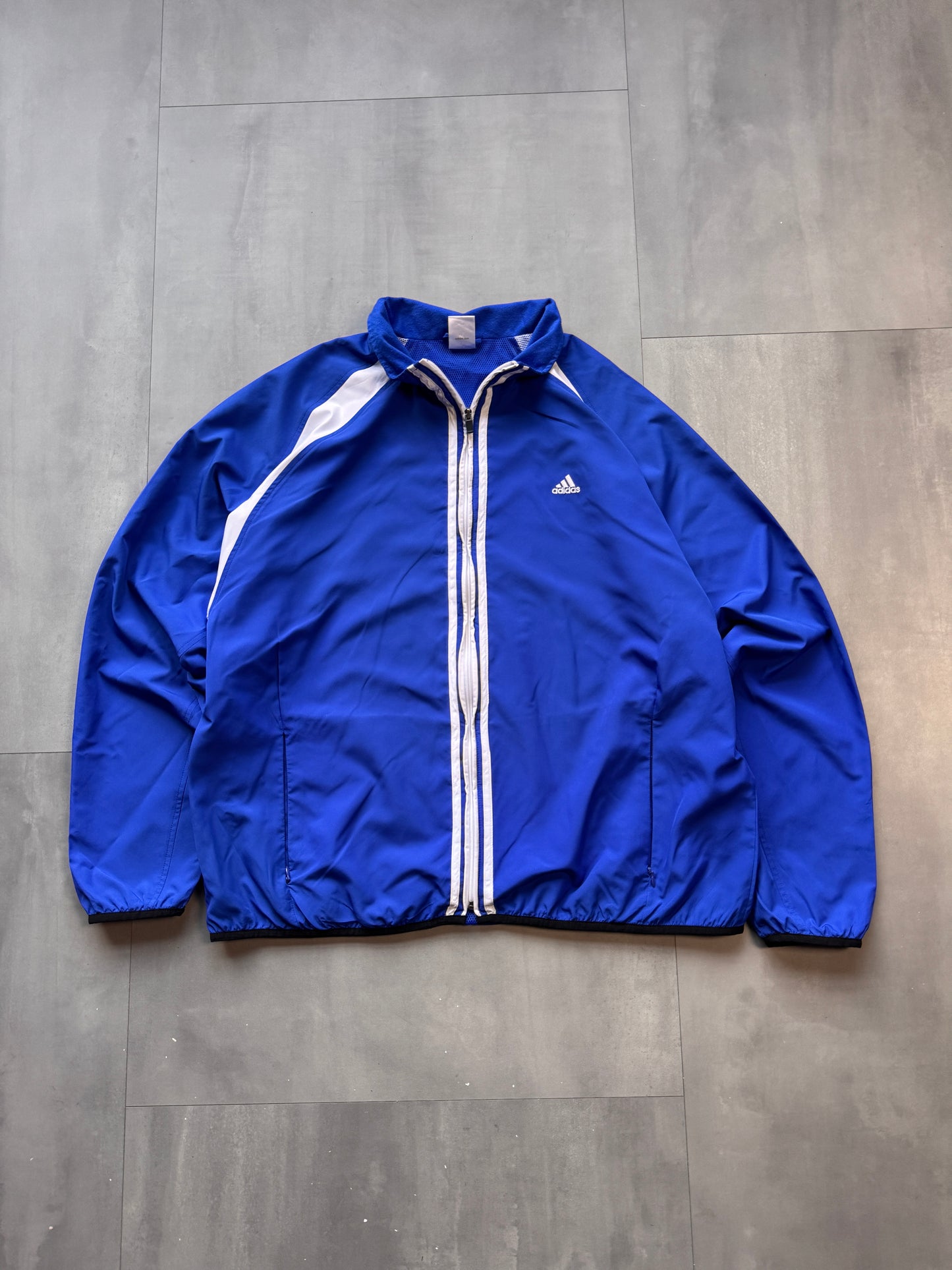 VINTAGE ADIDAS BLUE TRACK JACKET - XL