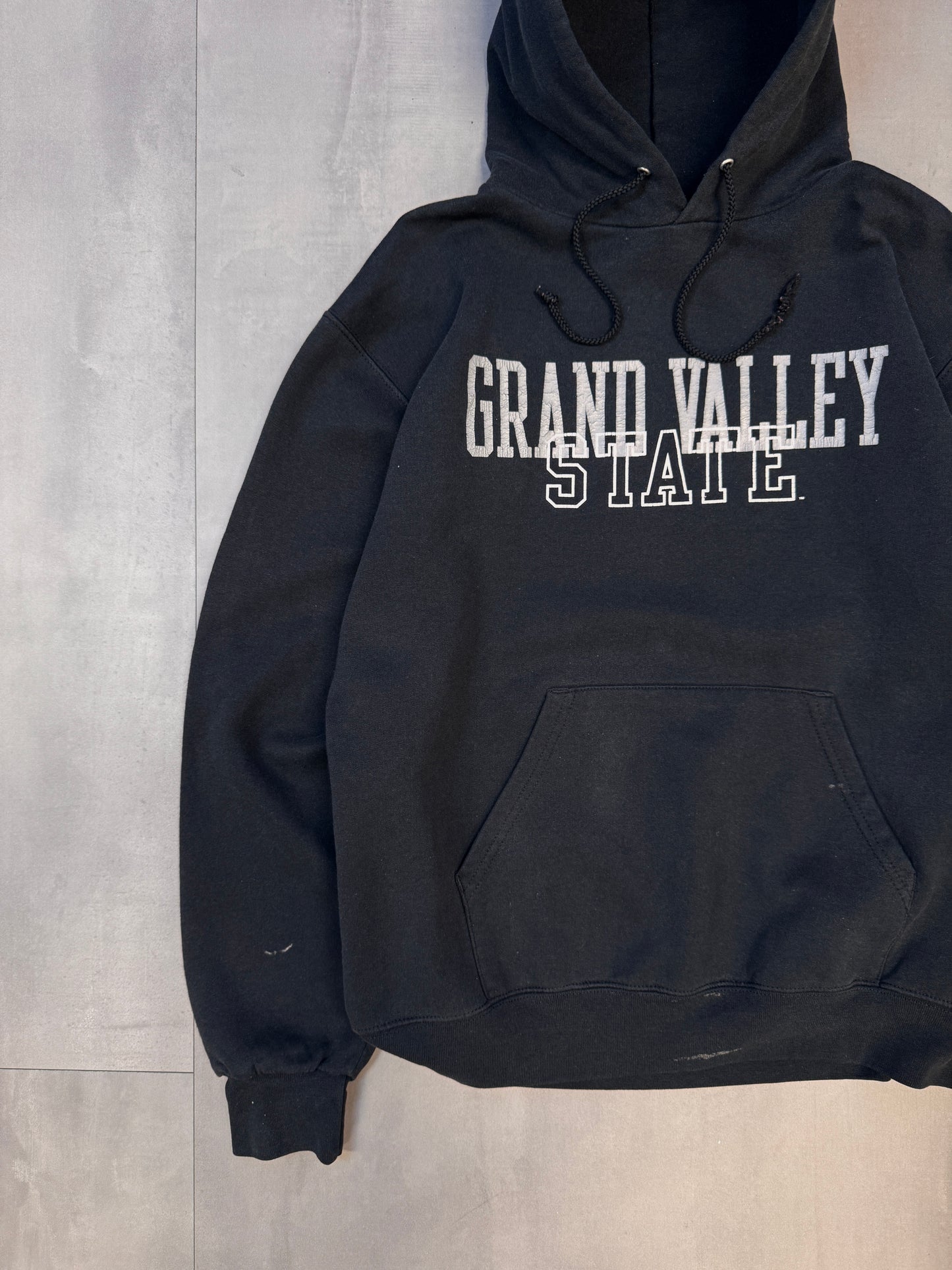 CHAMPION GRAND VALLEY STATE BLACK HOODIE - SMALL