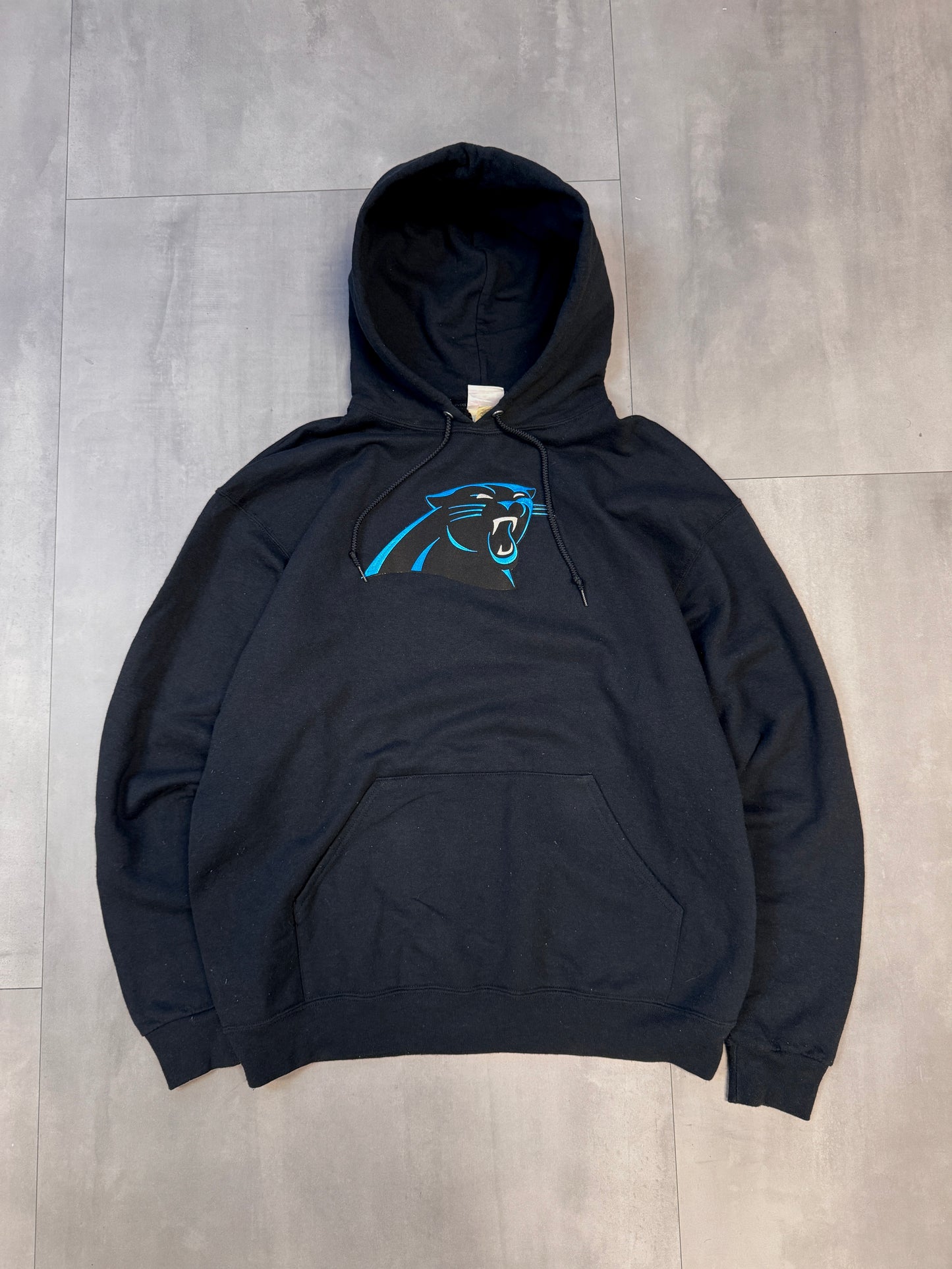 NFL CAROLINA PANTHERS BLACK HOODIE - LARGE