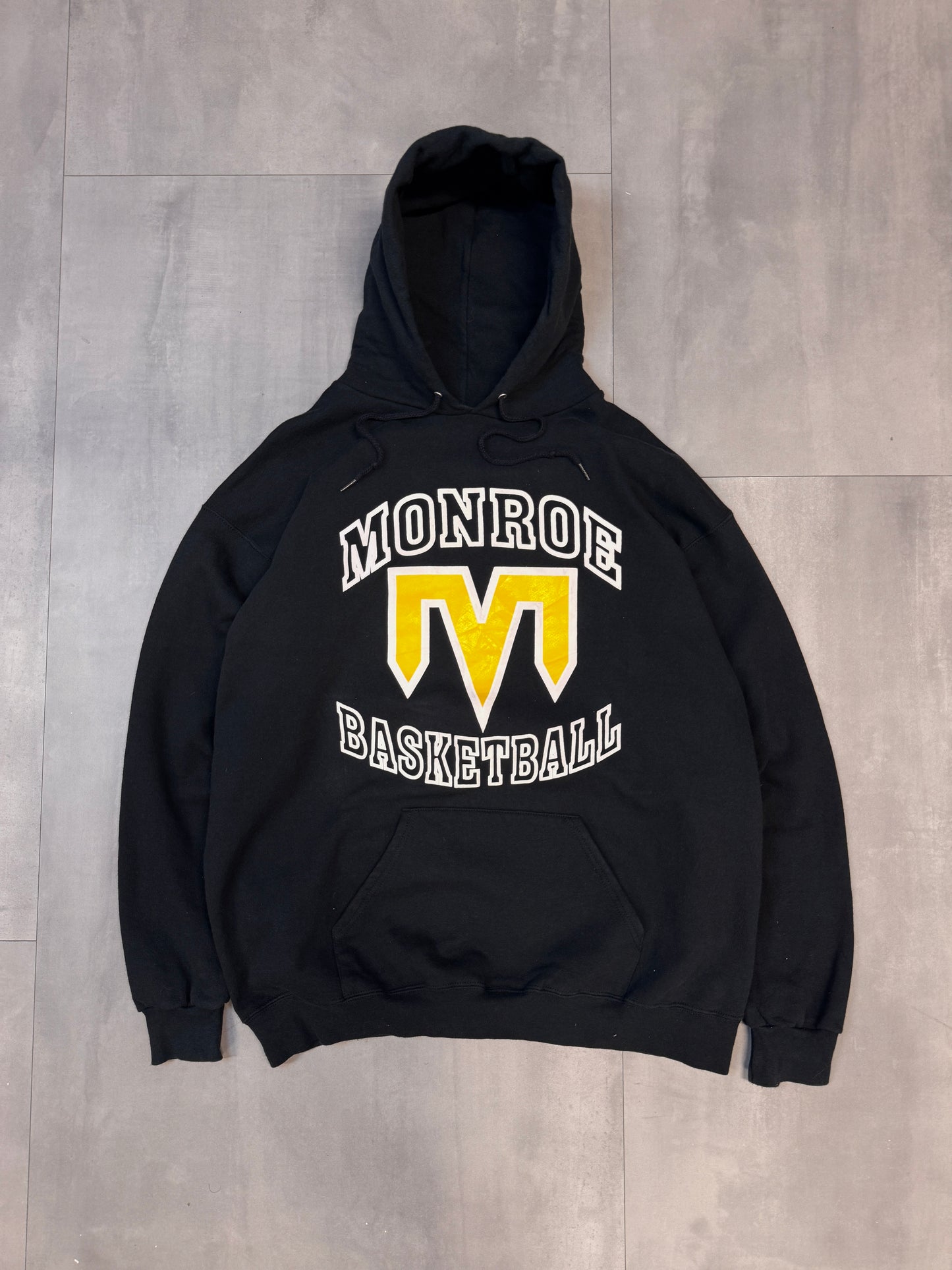 LEE MONROE BASKETBALL BLACK HEAVYWEIGHT HOODIE - LARGE