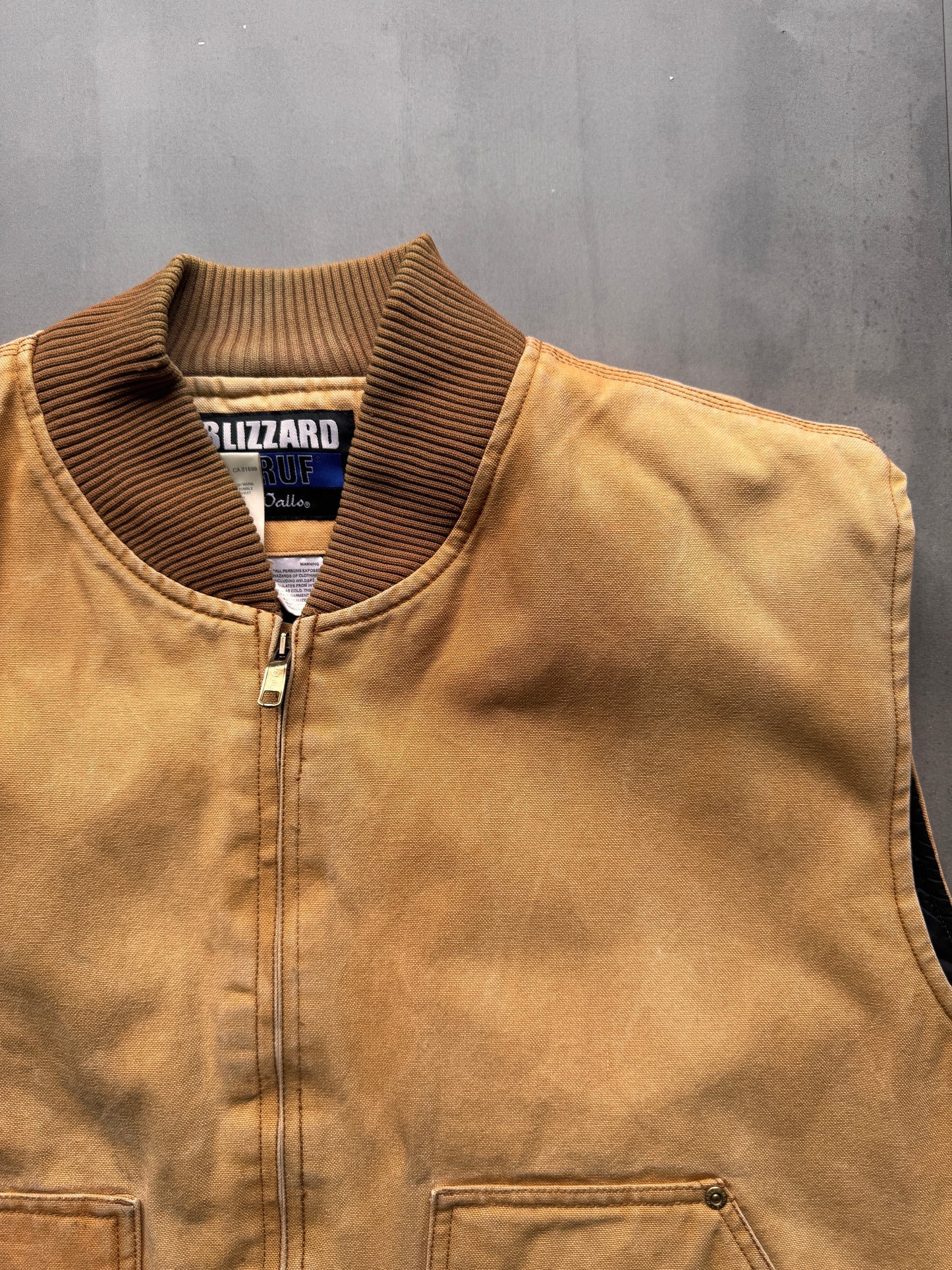 VINTAGE WALLS BLIZZARD PRUF TAN WORKWEAR GILET - XXL