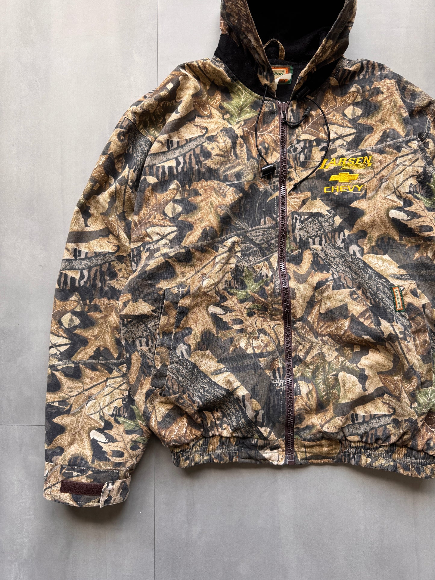 VINTAGE REMMINGTON REALTREE 'LARSEN AUTO CENTERS CHEVY' JACKET - LARGE
