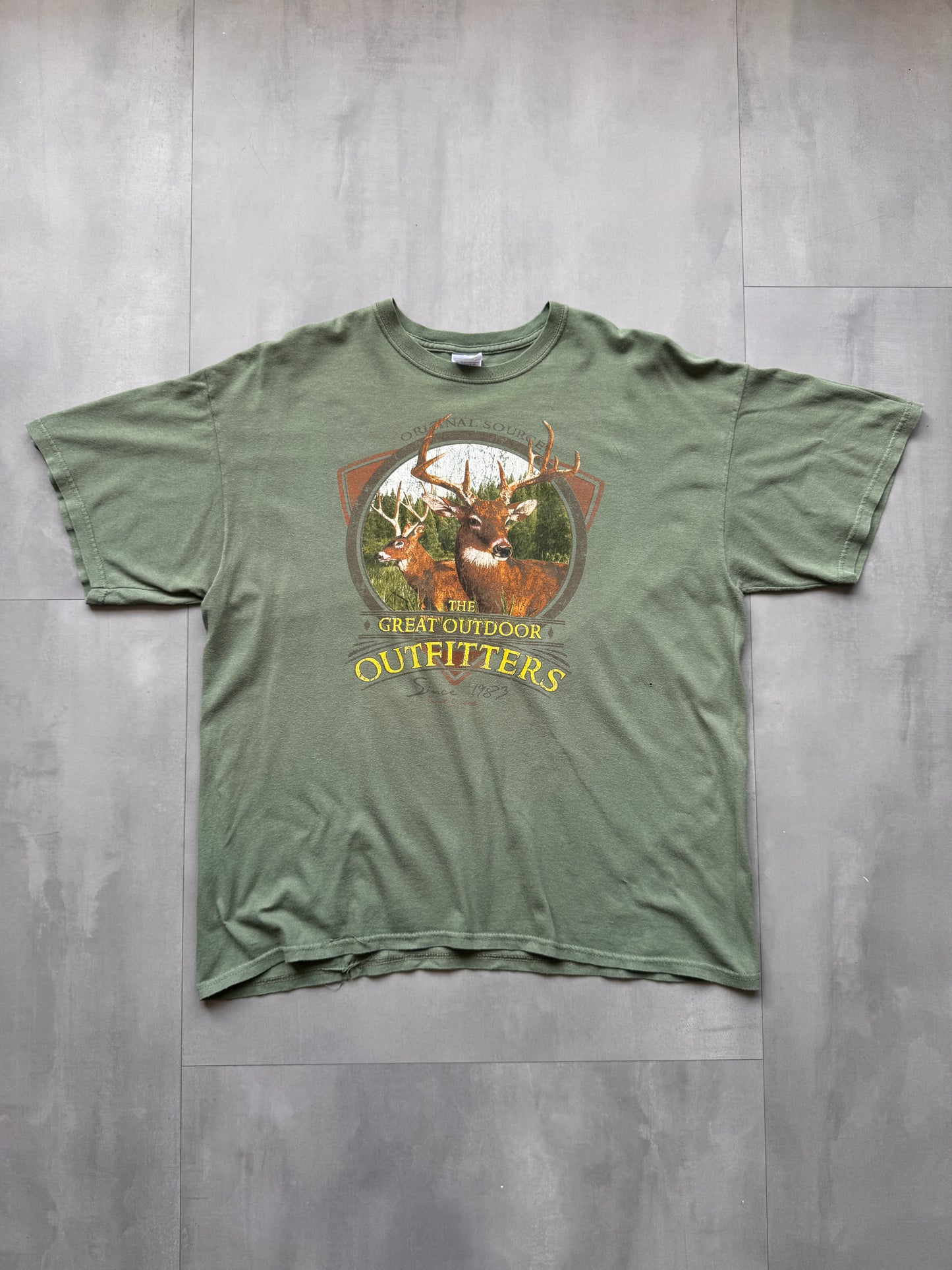 VINTAGE THE GREAT OUTDOOR GREEN TEE - XL