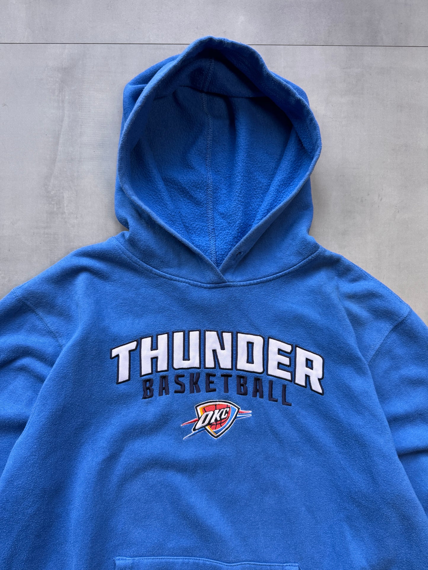 NBA/ADIDAS OKLAHOMA THUNDERERS BLUE HOODIE - MEDIUM/LARGE