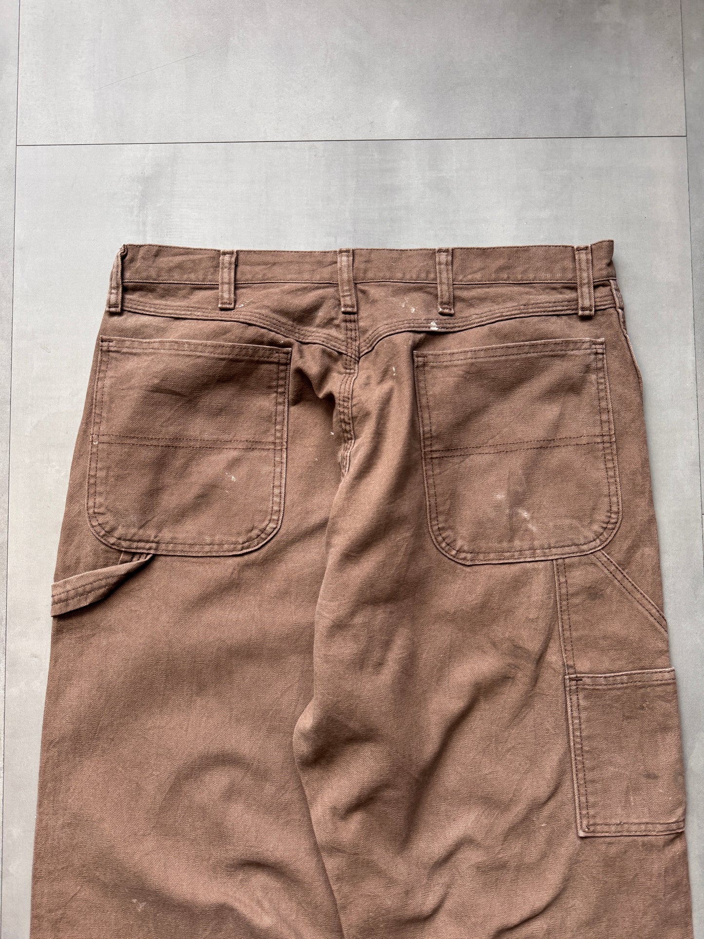 VINTAGE RUSTLER BROWN CARPENTER PANTS - 30