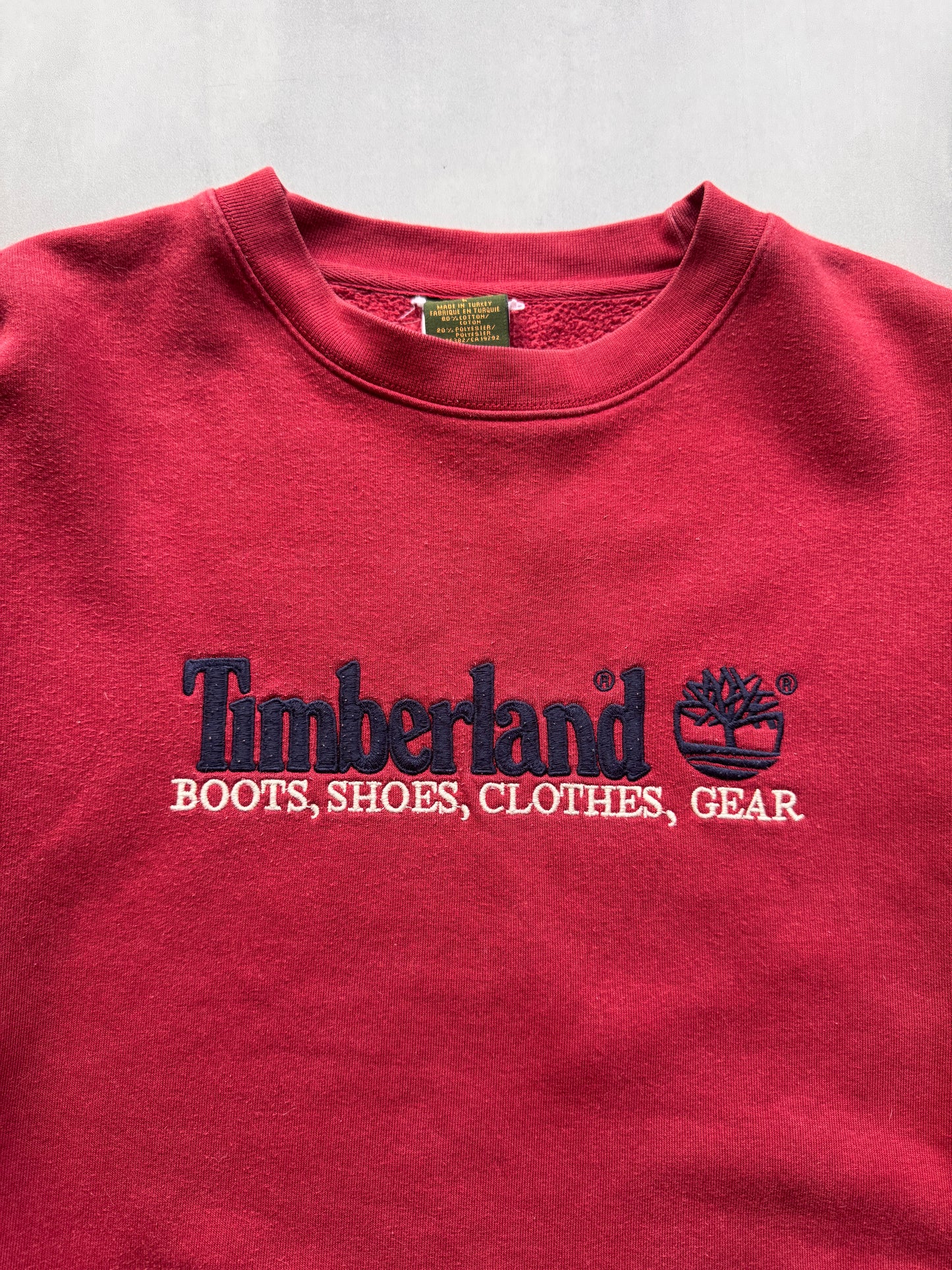 VINTAGE TIMBERLAND RED SWEATER - XL