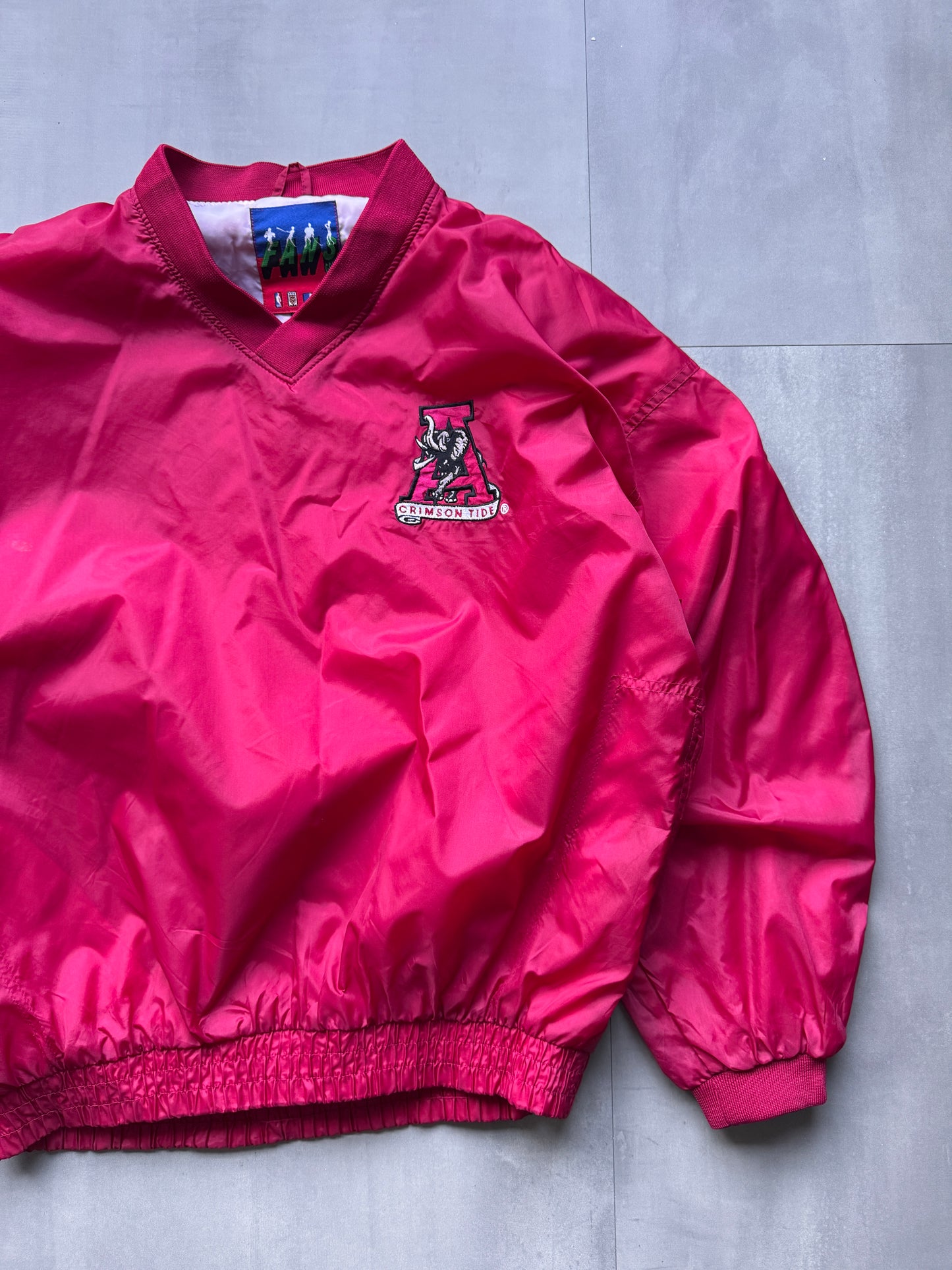 VINTAGE ALABAMA CRIMSON TIDE WINDBREAKER - L