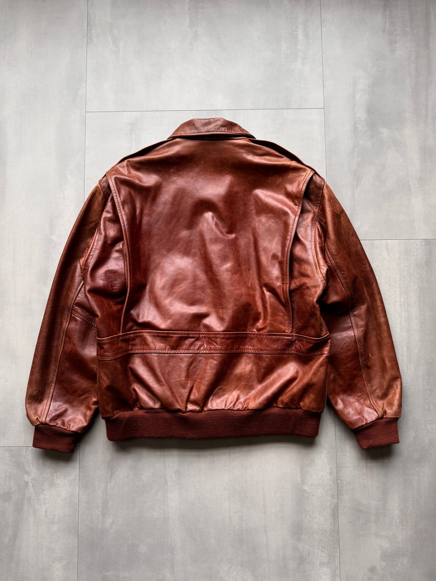 VINTAGE 75TH ANNIVERSARY LEATHER PILOT JACKET - XLARGE