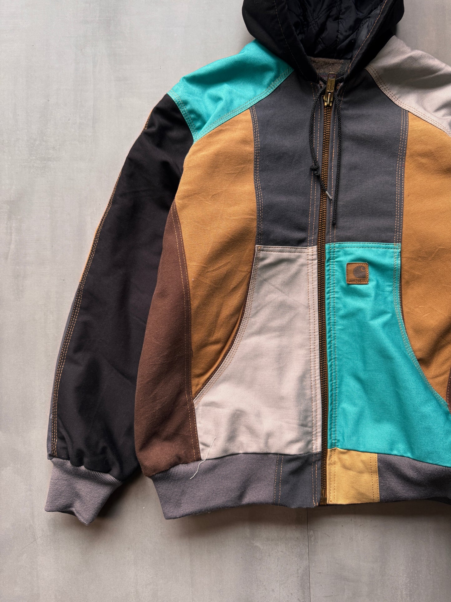 CARHARTT REWORKED COLORBLOCK ACTIVE JACKET - MEDIUM