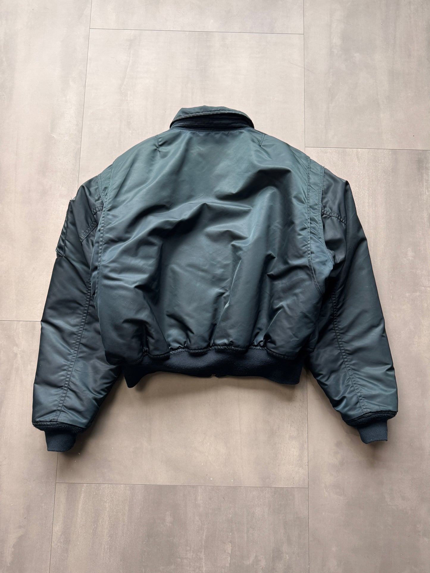 VINTAGE SCHOTT NYC NAVY TYPE CWU-R BOMBER JACKET - XLARGE