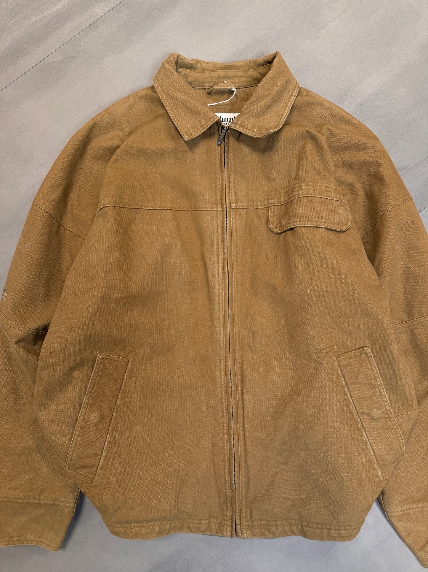 COLUMBIA TAN TRUCKER JACKET - LARGE