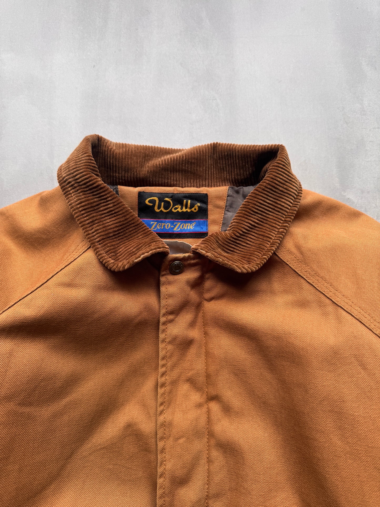 VINTAGE WALLS TAN TRUCKER JACKET - L