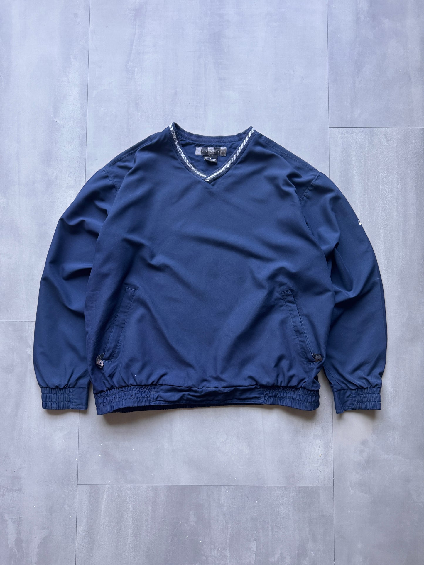 VINTAGE NIKE GOLF NAVY WINDBREAKER - L
