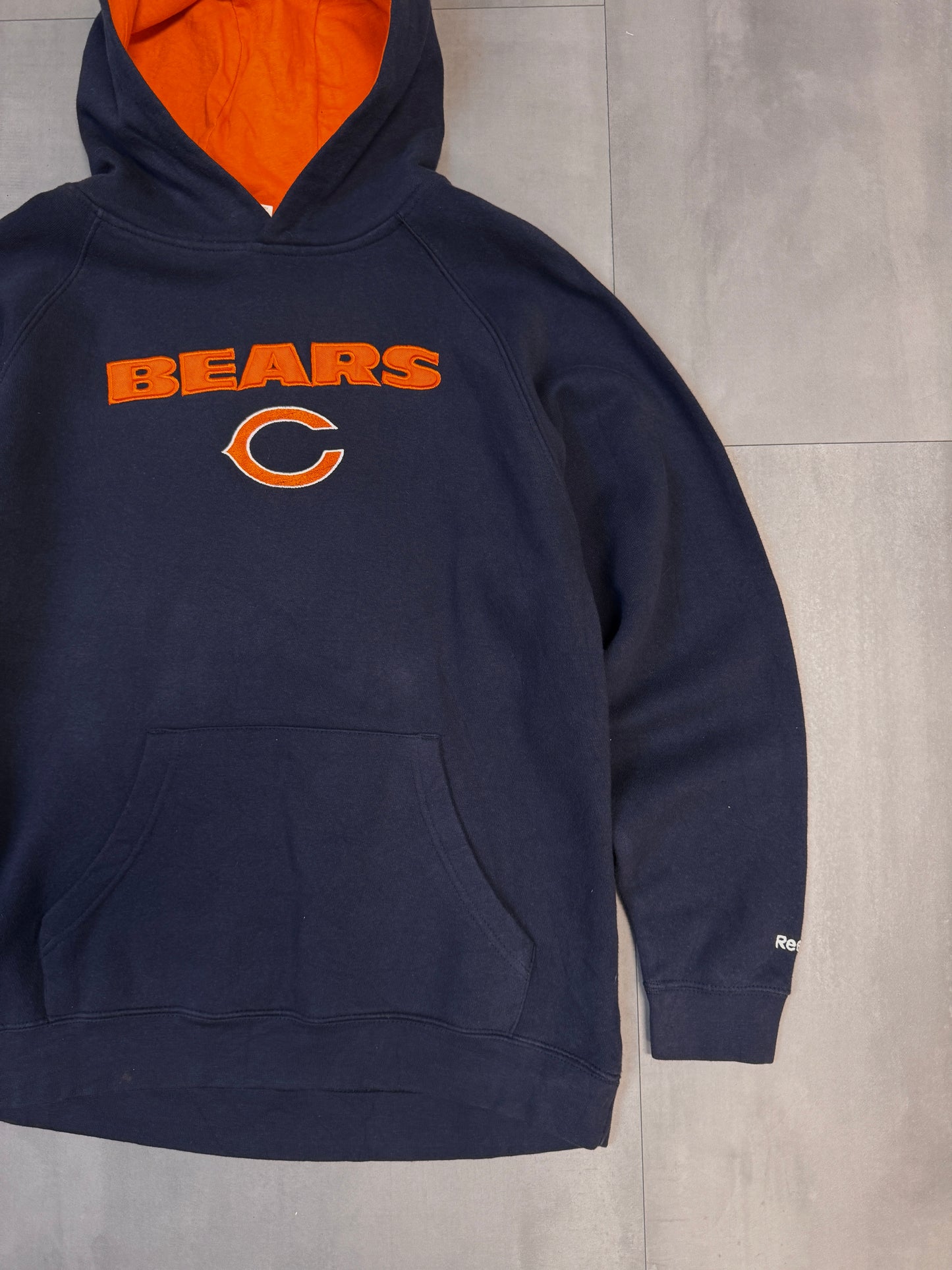 REEBOK NFL CHICAGO BEARS NAVY HOODIE - SMALL