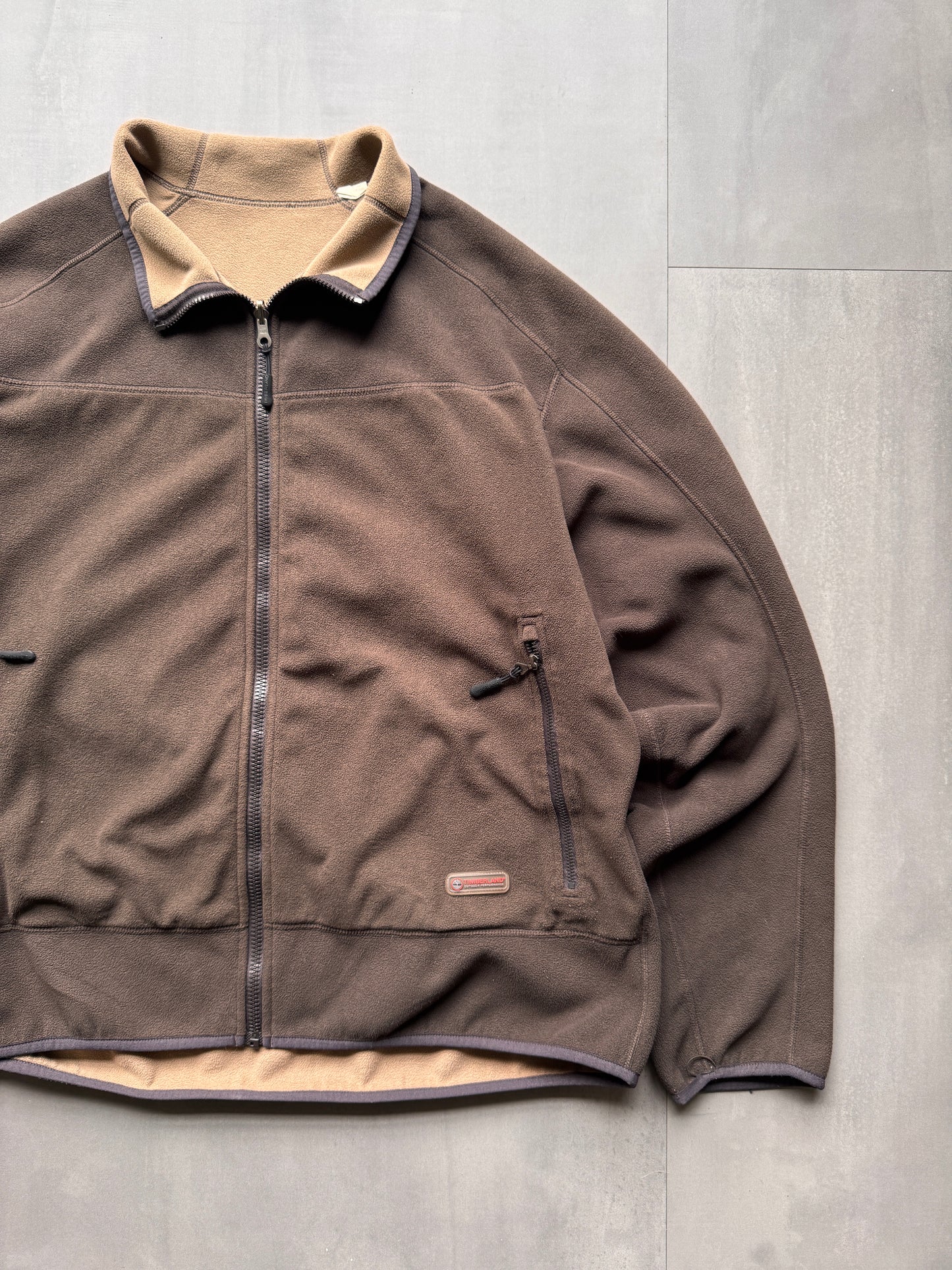 TIMBERLAND BROWN FLEECE - LARGE