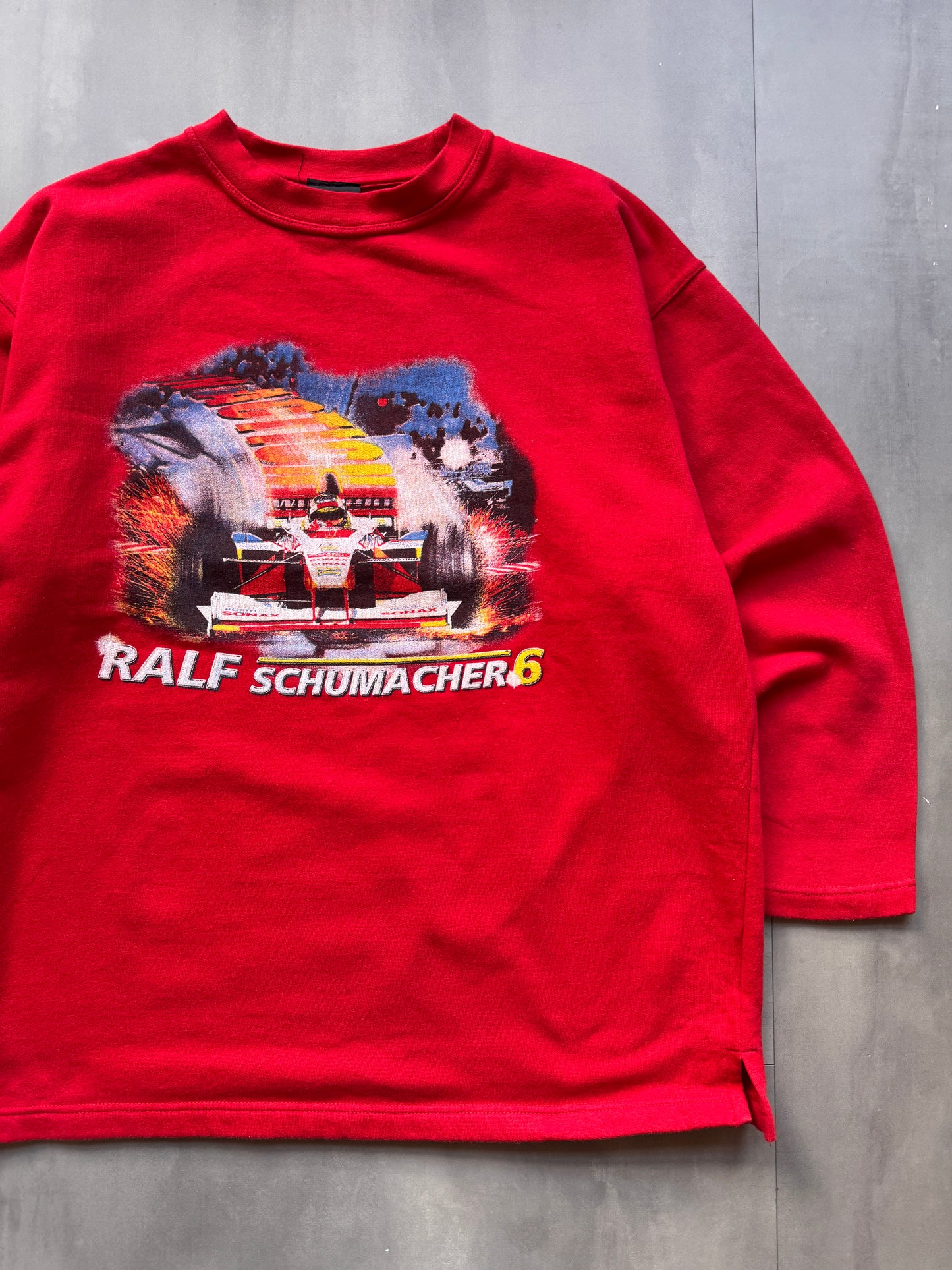 VINTAGE F1 RALF SCHUMACHER RED SWEATER - M