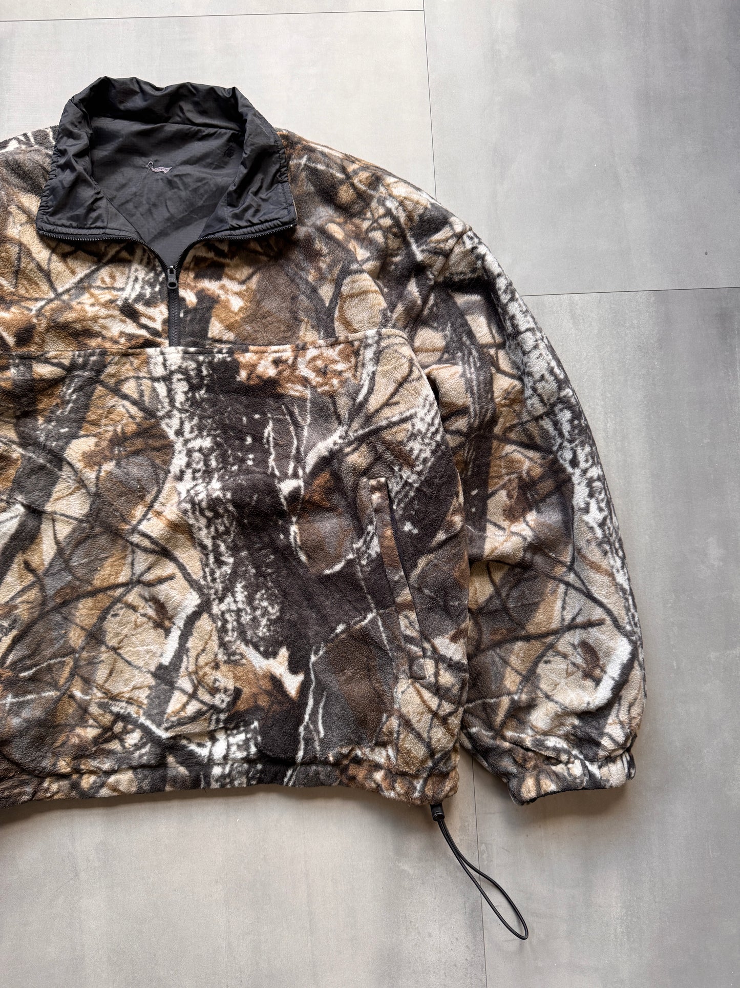 VINTAGE REALTREE DUXBAK 1/4 ZIP FLEECE JACKET - XLARGE