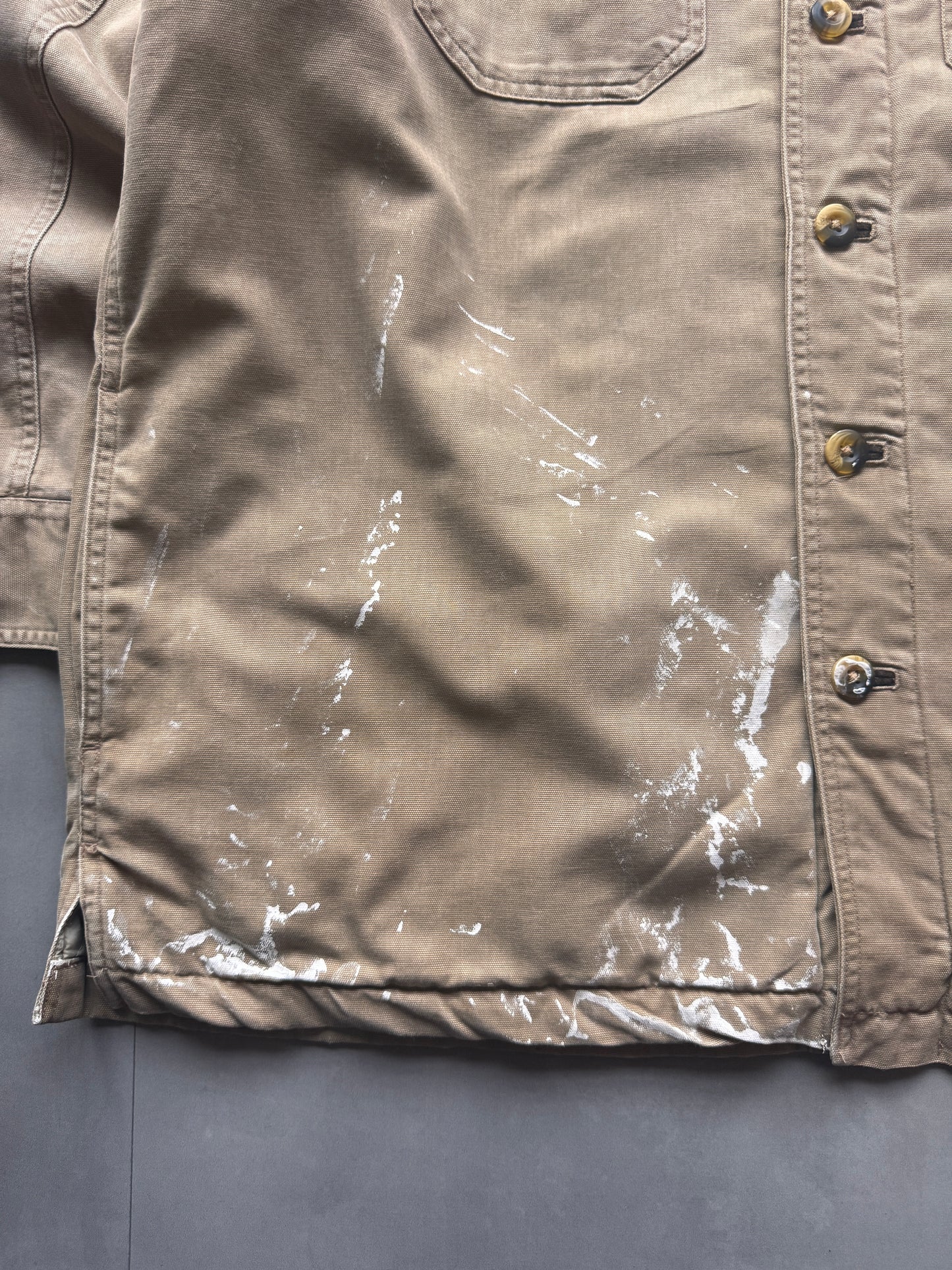 VINTAGE IZOD TAN WORKWEAR SHIRT - XL