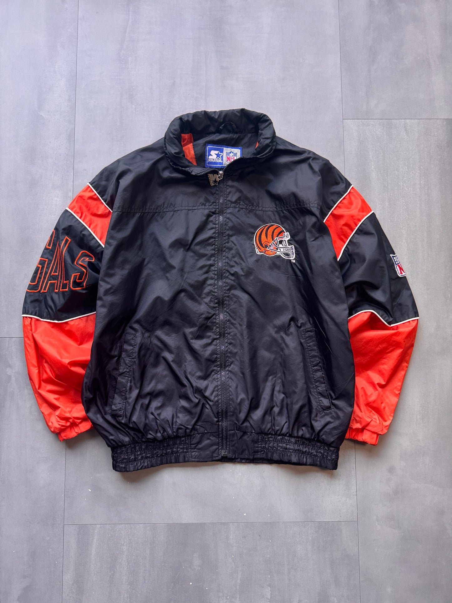 VINTAGE NFL STARTER CINCINNATTI BENGALS TRACK JACKET - XL