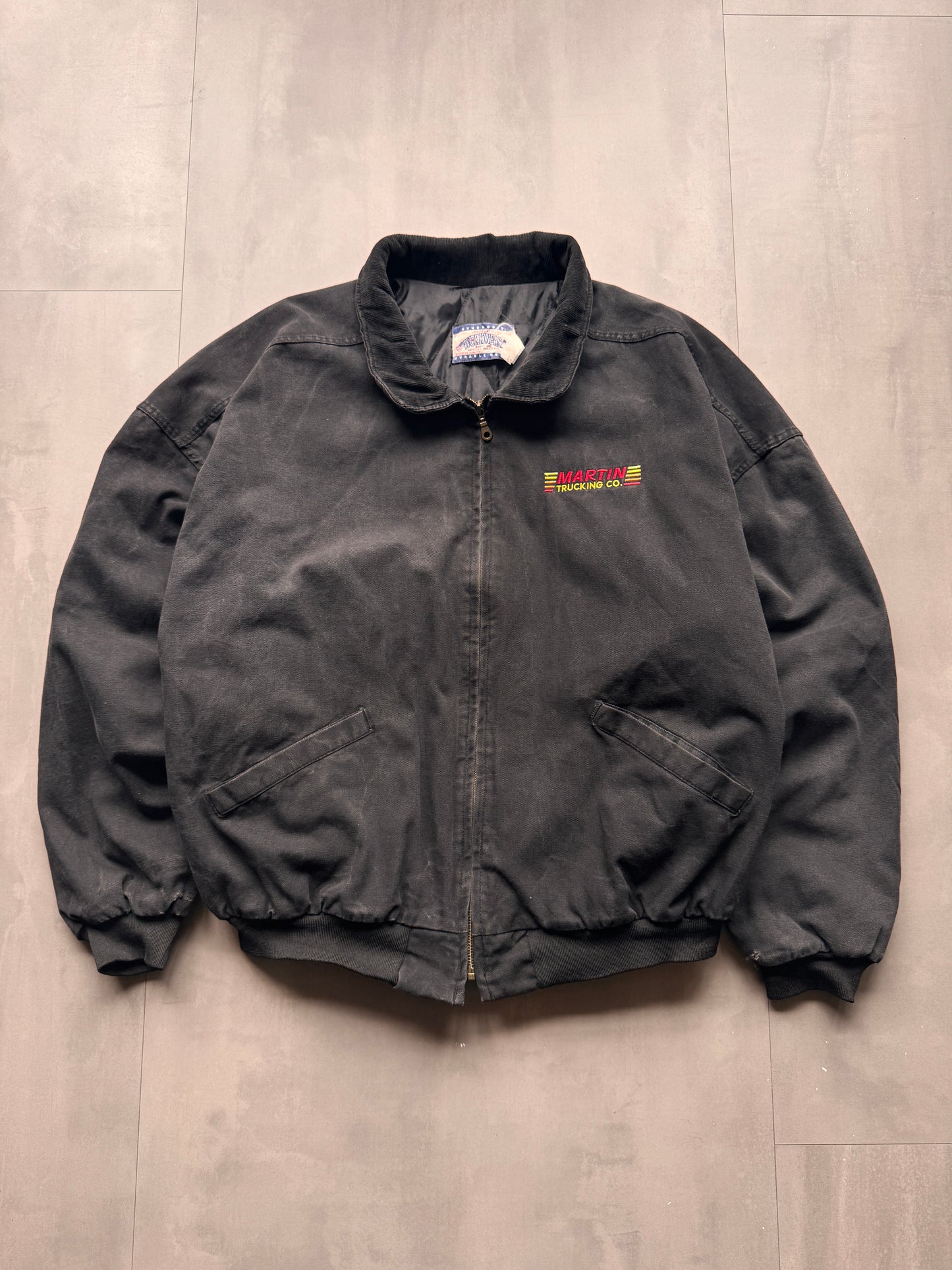 VINTAGE DUNBROOKE FADED BLACK SANTA FE JACKET - XL