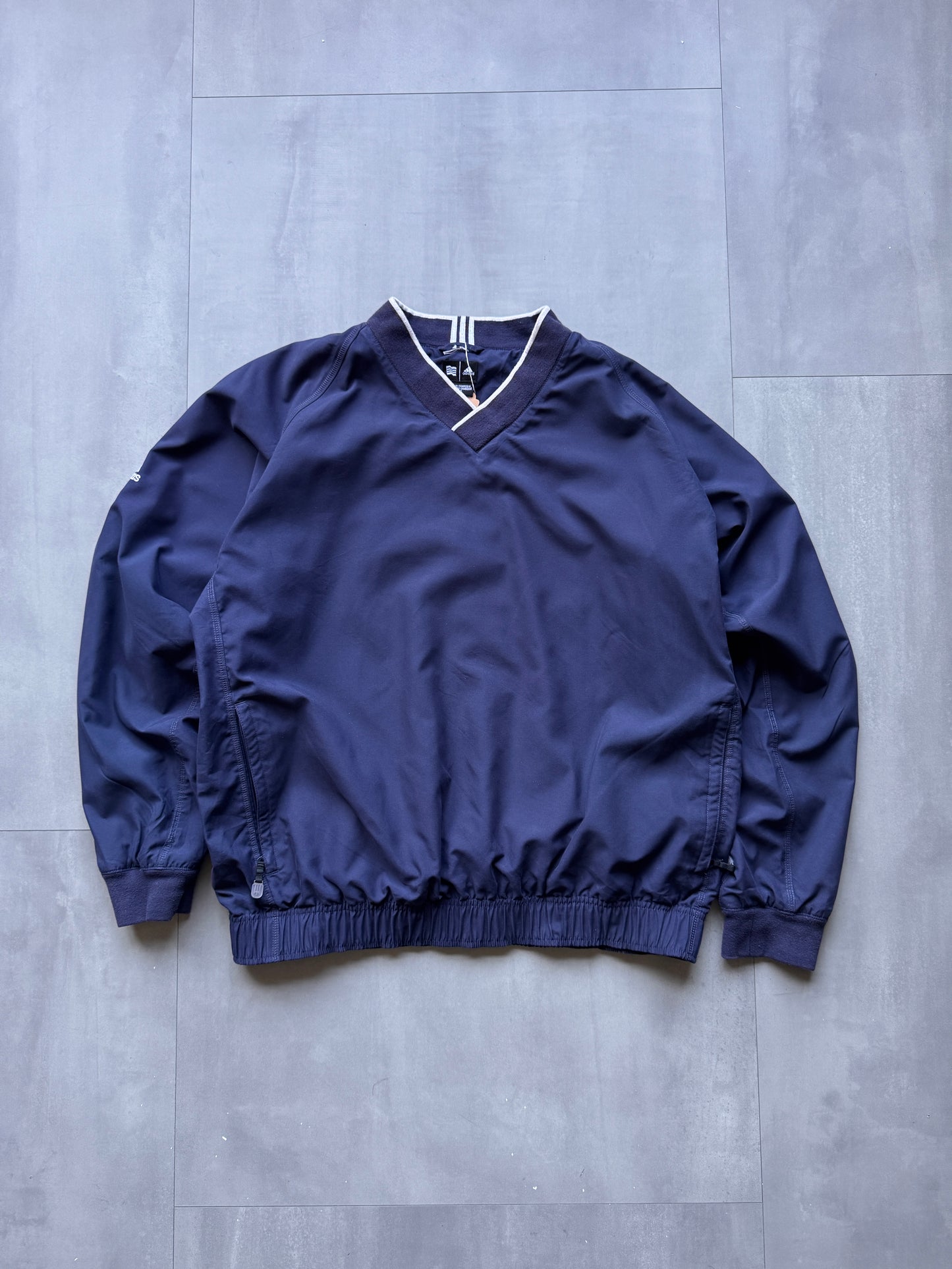 VINTAGE ADIDAS NAVY WINDBREAKER - L