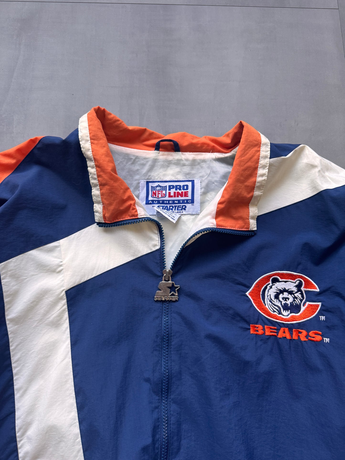 VINTAGE NFL STARTER CHICAGO BEARS TRACK JACKET - XL