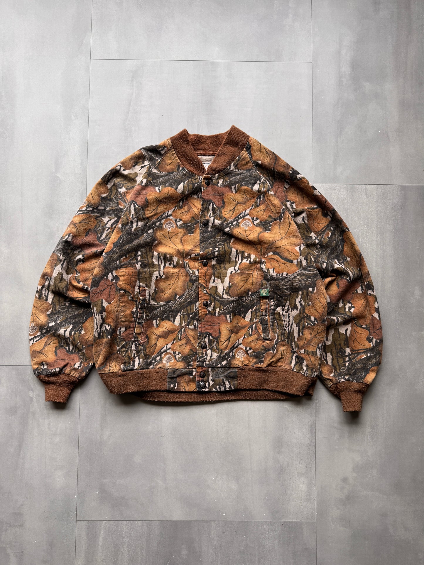 VINTAGE MOSSY OAK REALTREE BOMBER JACKET - XXLARGE