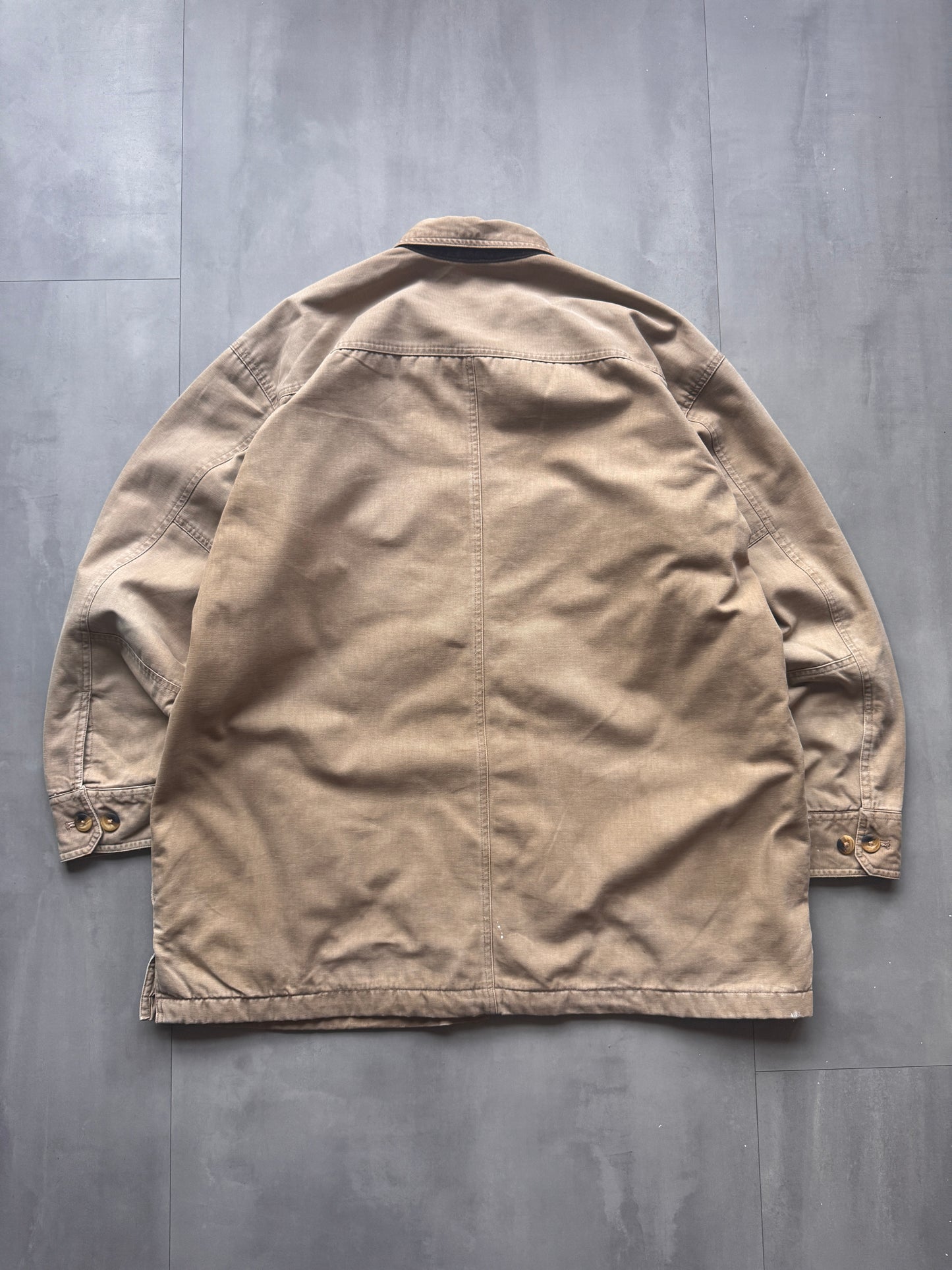 VINTAGE IZOD TAN WORKWEAR SHIRT - XL