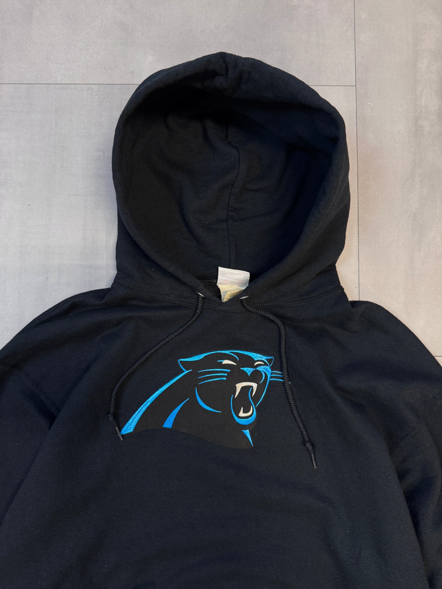 NFL CAROLINA PANTHERS BLACK HOODIE - LARGE