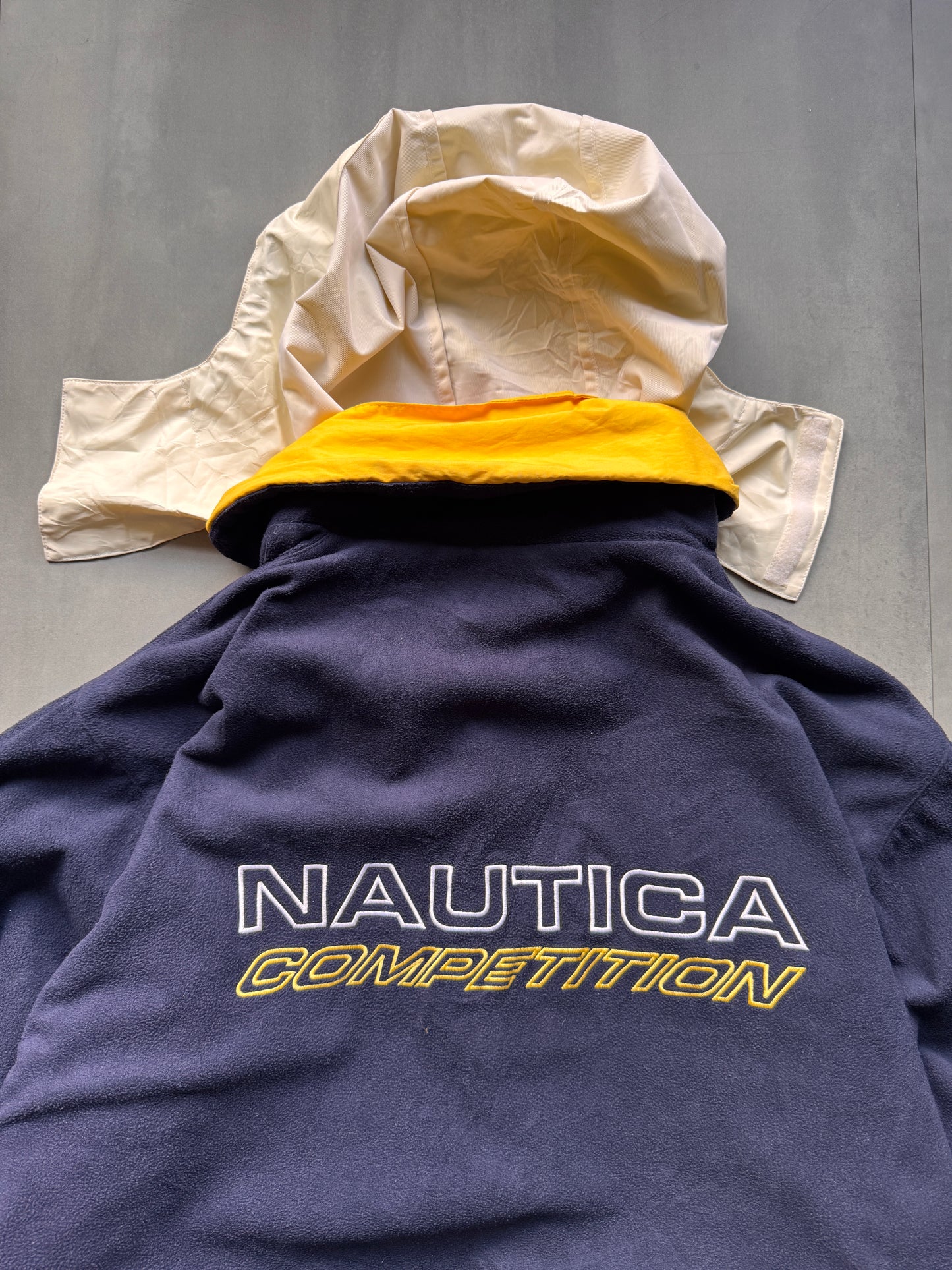 VINTAGE NAUTICA COMPETITION REVERSIBLE FLEECE LINED JACKET - XL