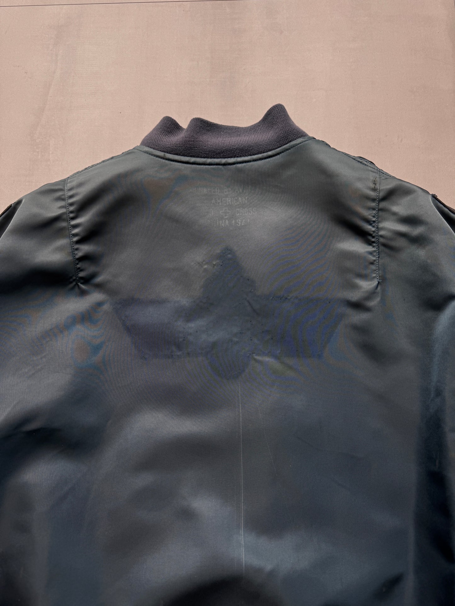 VINTAGE AVIREX LTD. NAVY M1 BOMBER JACKET - LARGE
