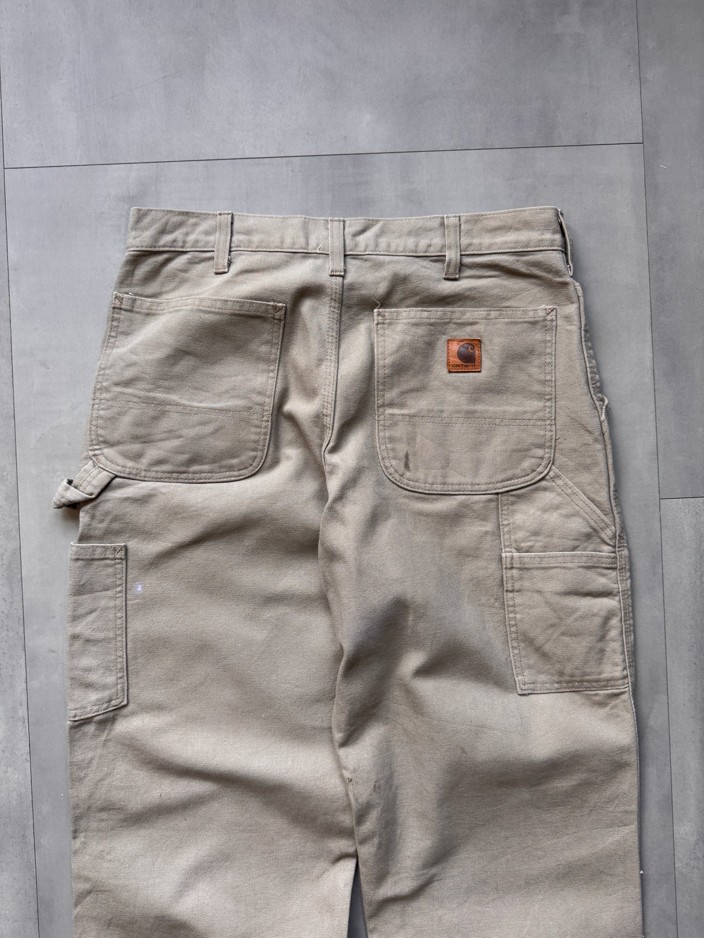 VINTAGE CARHARTT TAUPE CARPENTER PANTS - 32