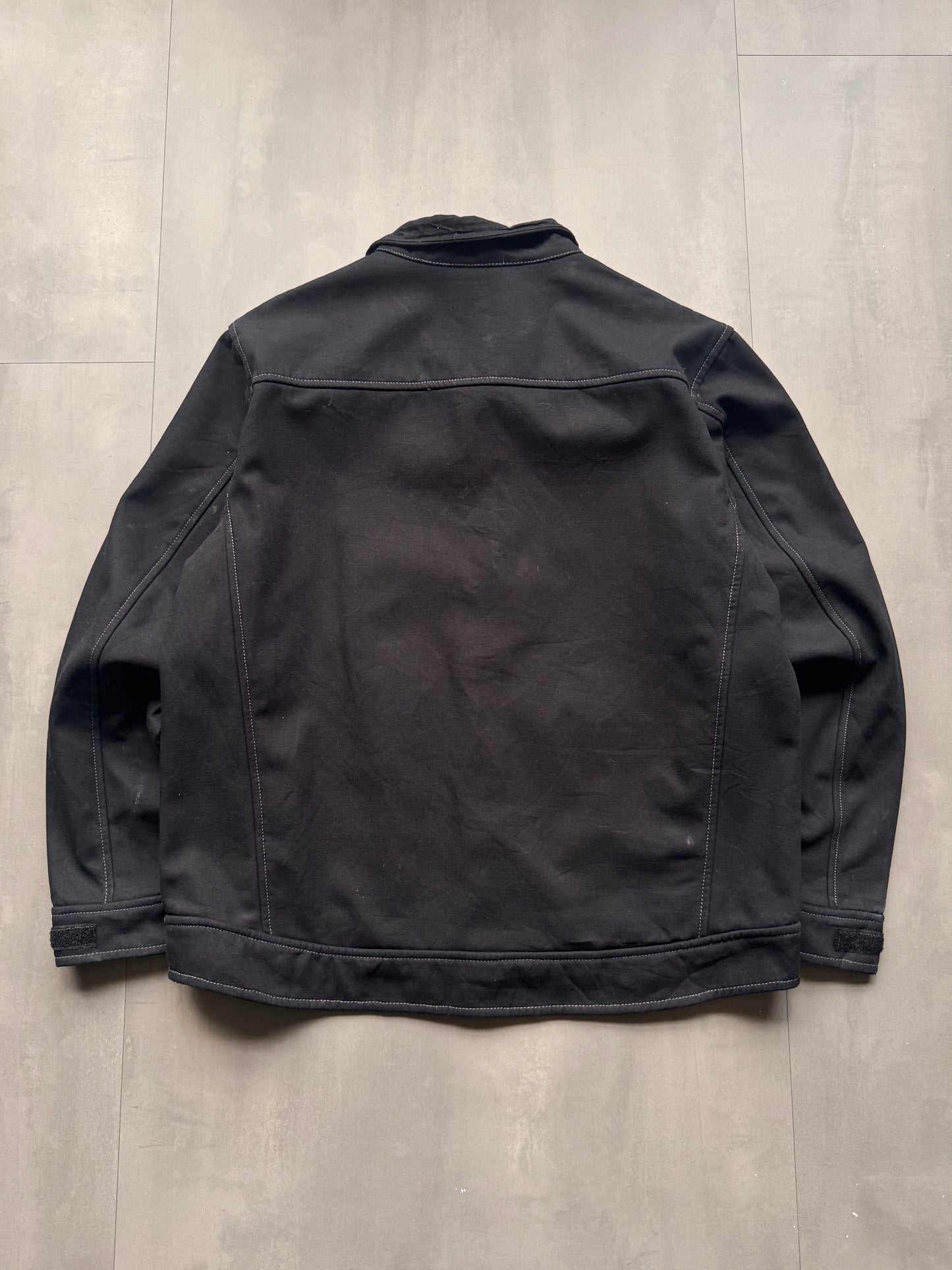 VINTAGE TOUGH DUCK FLEECE LINED WORK JACKET - L