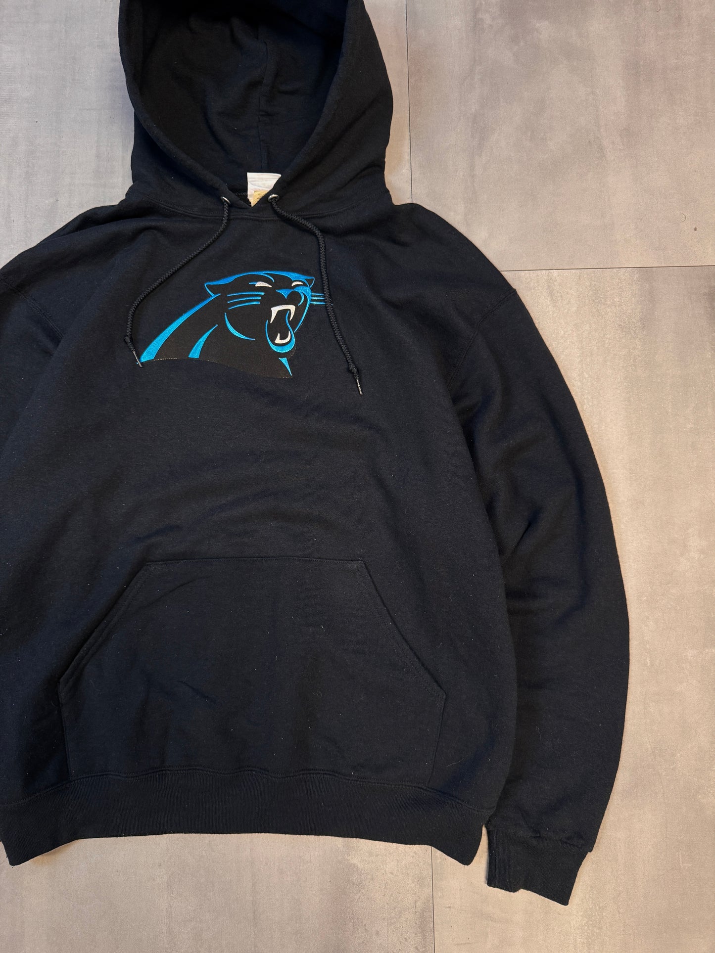 NFL CAROLINA PANTHERS BLACK HOODIE - LARGE