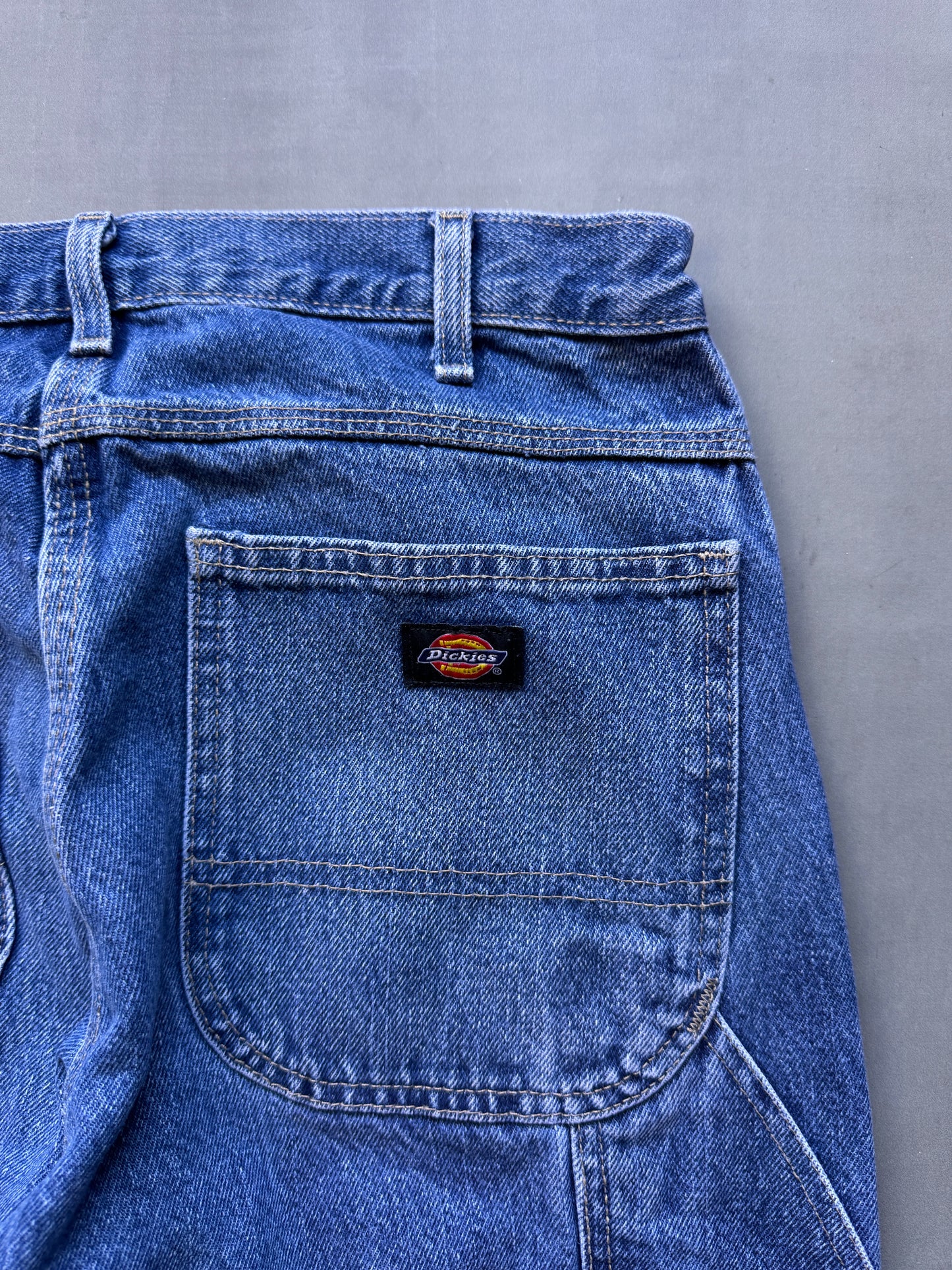 VINTAGE DICKIES LIGHT WASH DENIM CARPENTER PANTS - 30