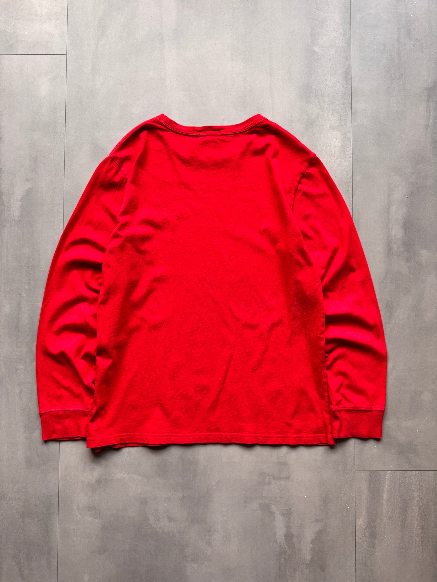 VINTAGE RALPH LAUREN RED LONGSLEEVE TEE - S