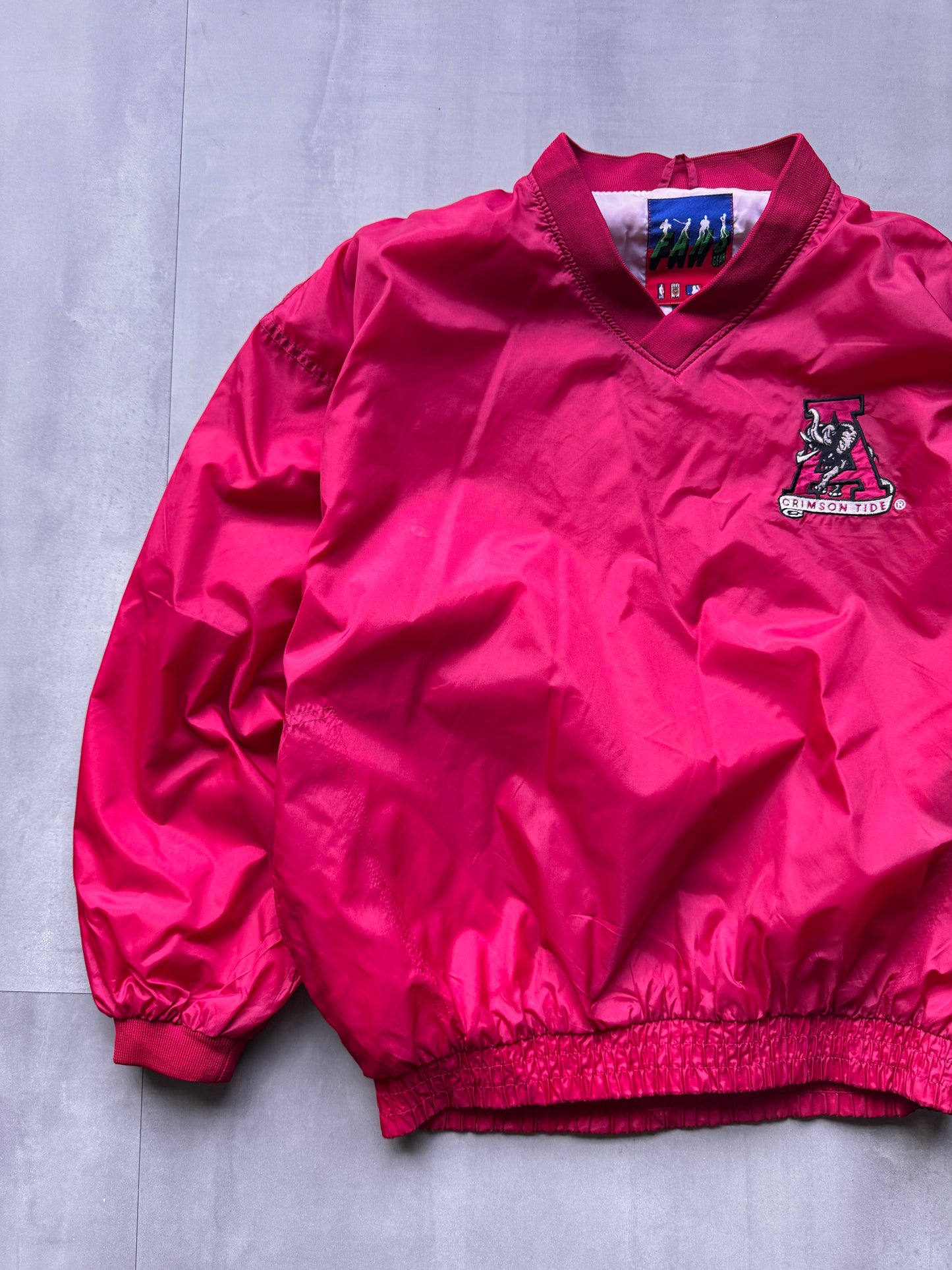 VINTAGE ALABAMA CRIMSON TIDE WINDBREAKER - L