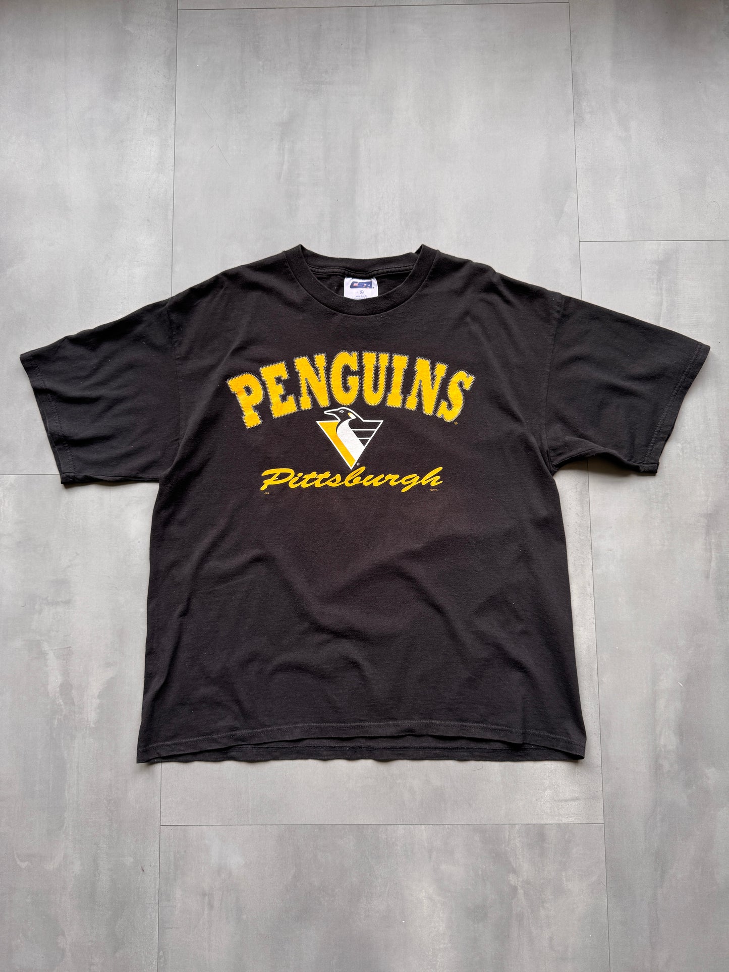 VINTAGE NHL PENGUINS PITTSBURGH BLACK TEE - XL