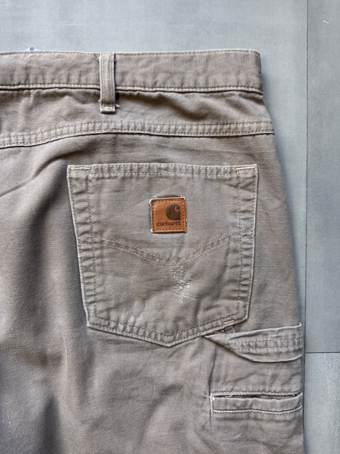 VINTAGE CARHARTT LIGHT BROWN CARPENTER PANTS - 34