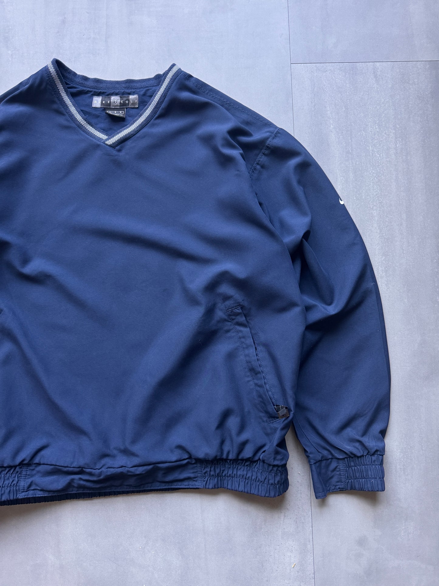 VINTAGE NIKE GOLF NAVY WINDBREAKER - L
