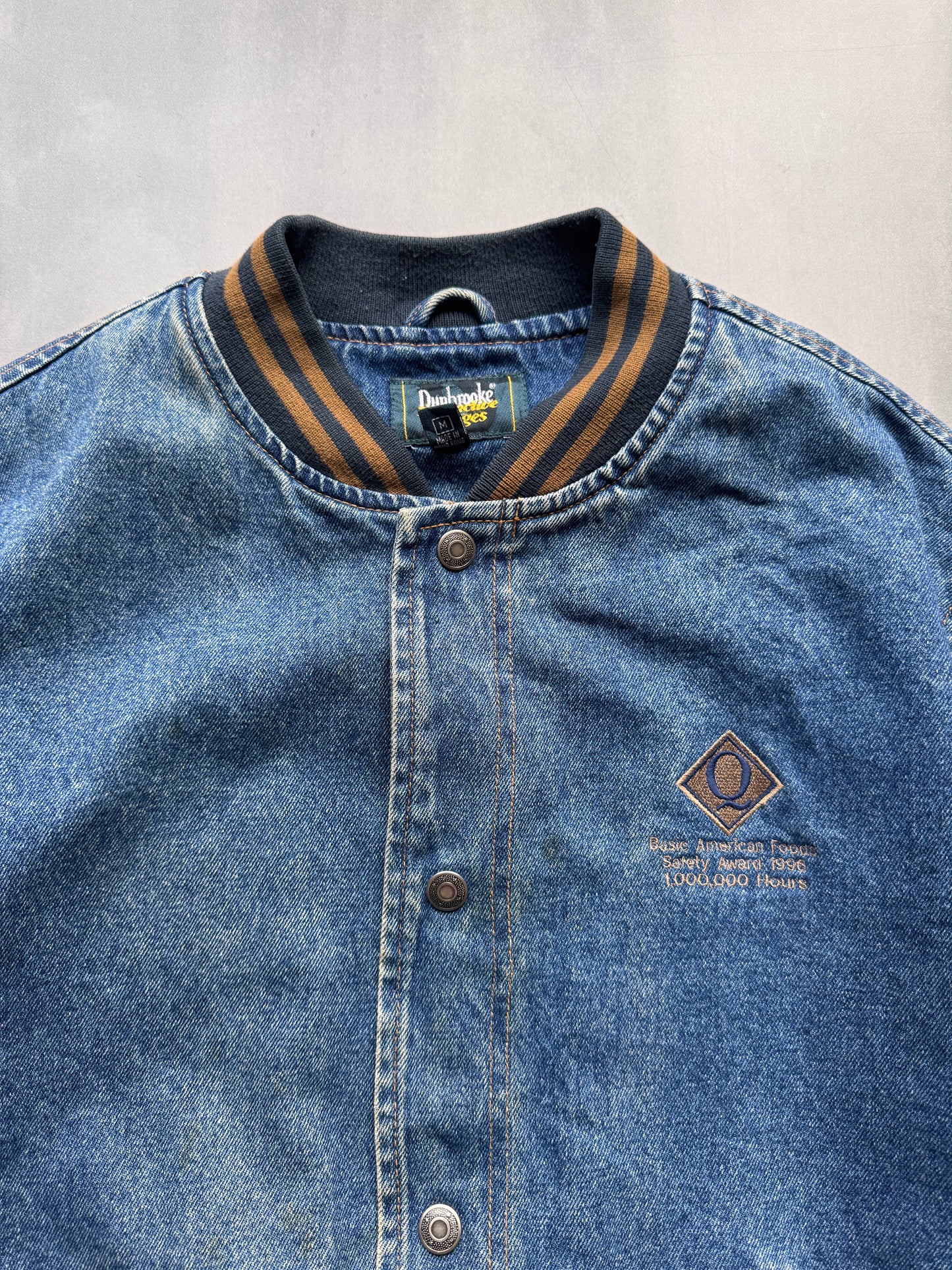 VINTAGE DUNBROOKE BASEBALL JACKET - M