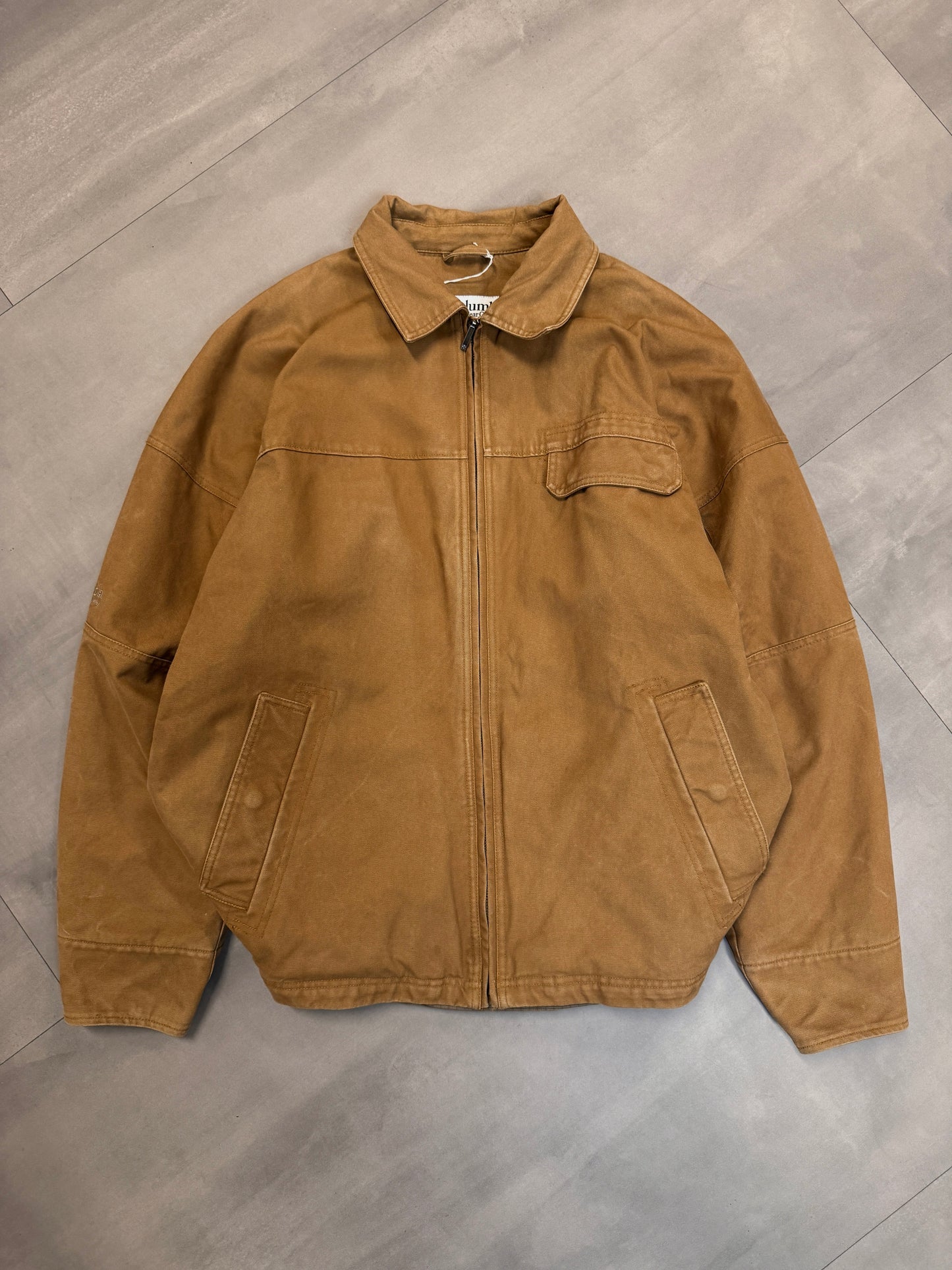 COLUMBIA TAN TRUCKER JACKET - LARGE