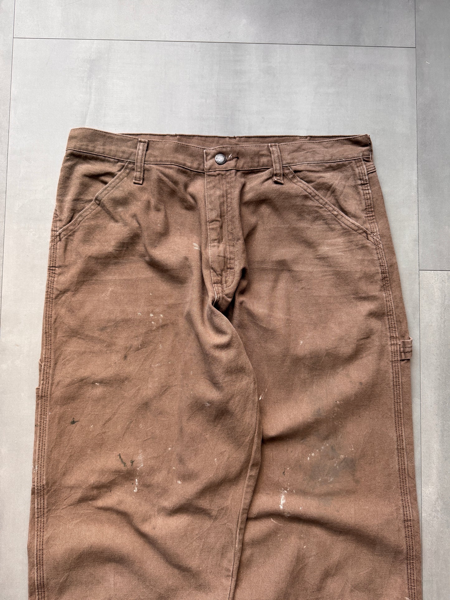 VINTAGE RUSTLER BROWN CARPENTER PANTS - 30