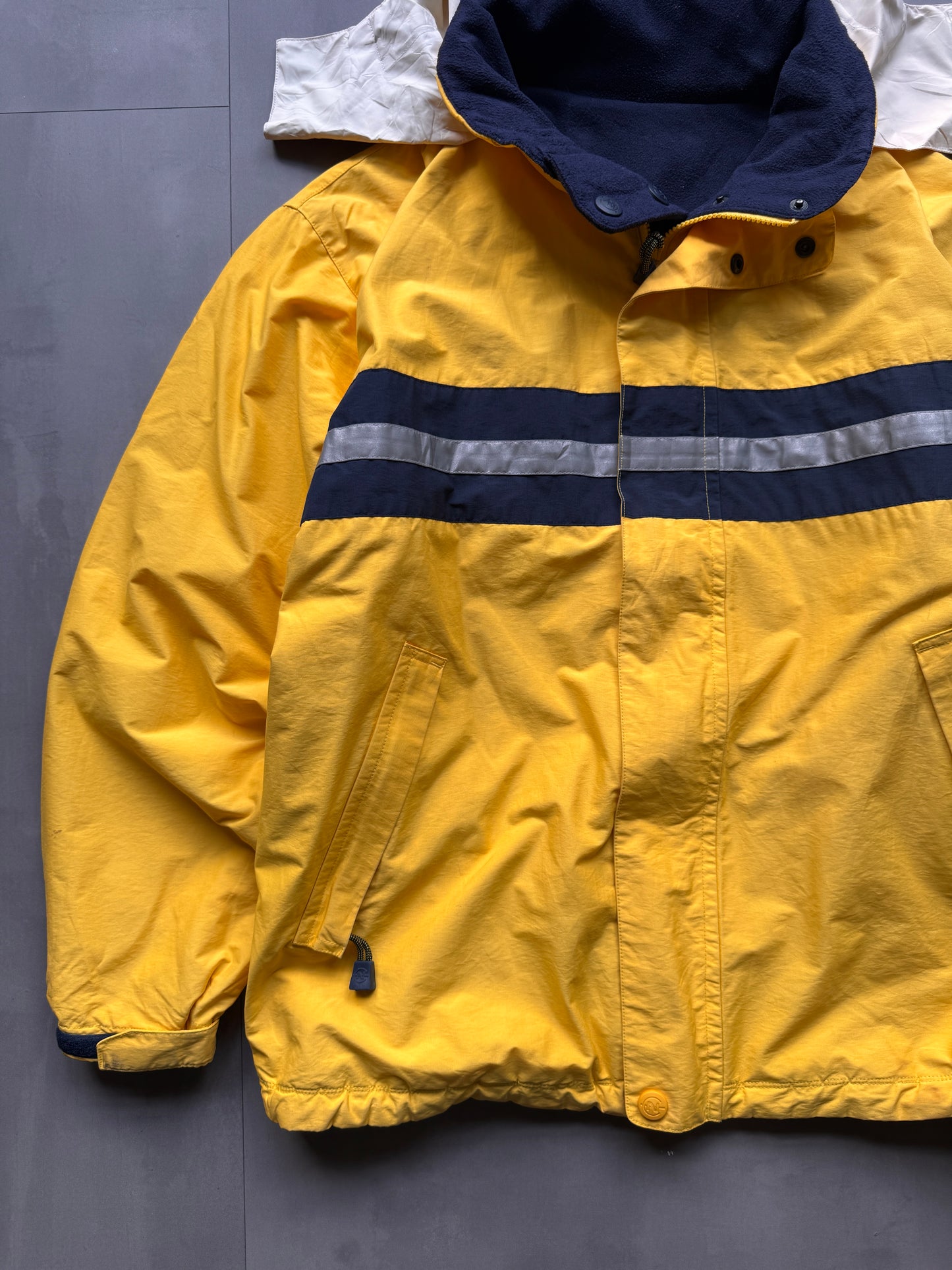 VINTAGE NAUTICA COMPETITION REVERSIBLE FLEECE LINED JACKET - XL